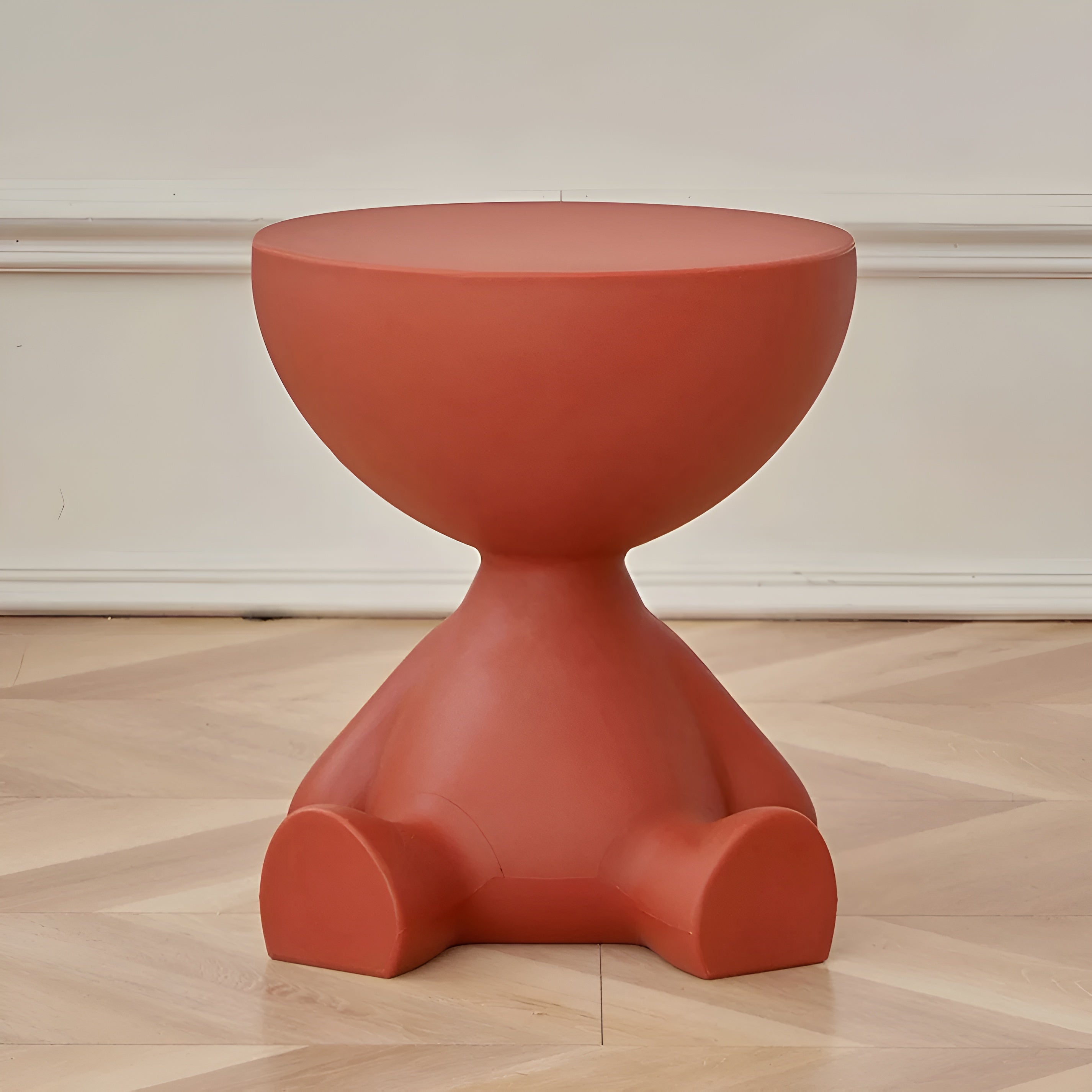 Lunaro – Minimalist Round Coffee Table Modern Small Side Table for Living Room or Bedroom