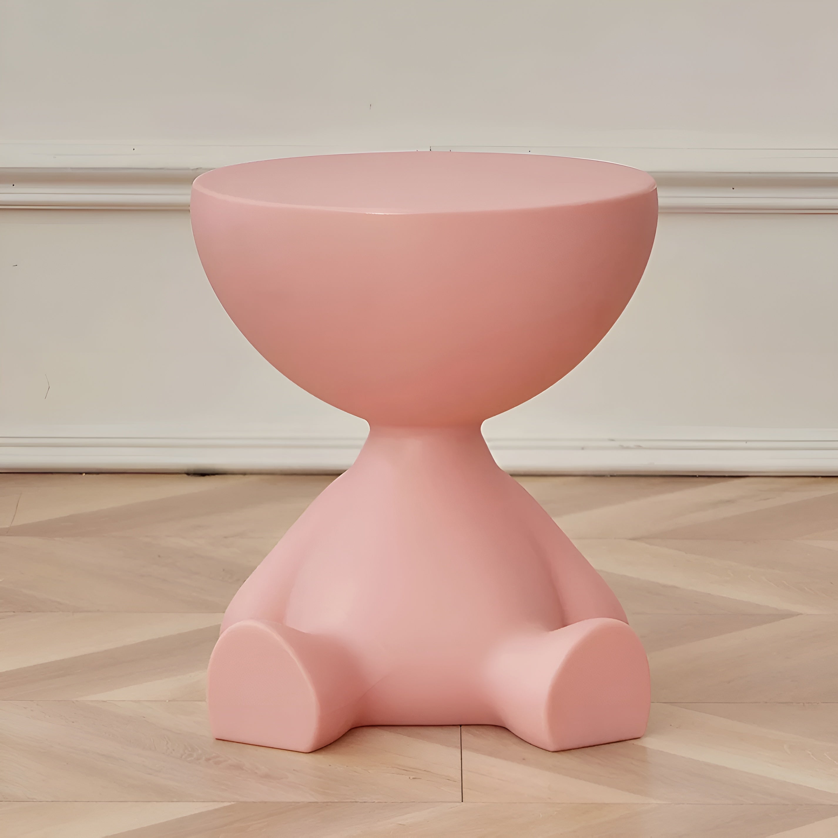 Lunaro – Minimalist Round Coffee Table Modern Small Side Table for Living Room or Bedroom
