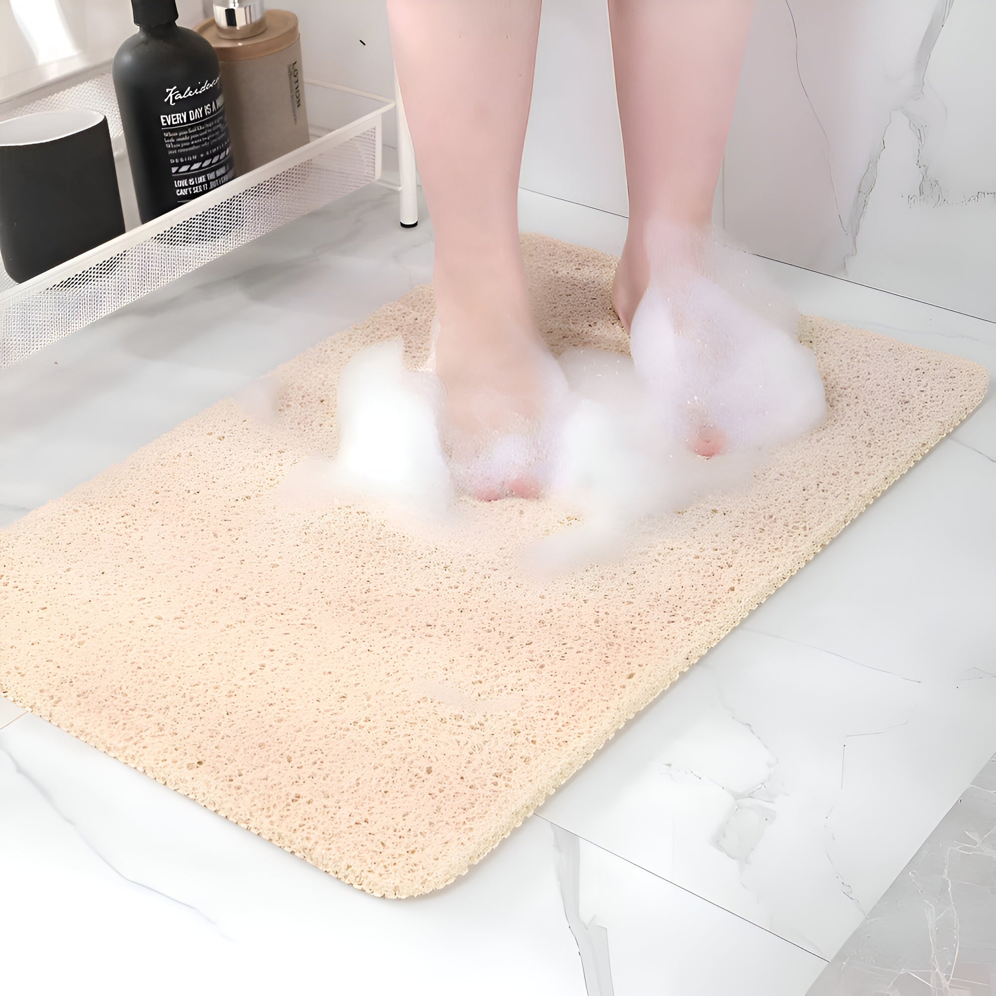 Auralux – Soft Anti Slip Shower Mat for Bathroom Safety Cushioned Quick Dry Mold Resistant Surface