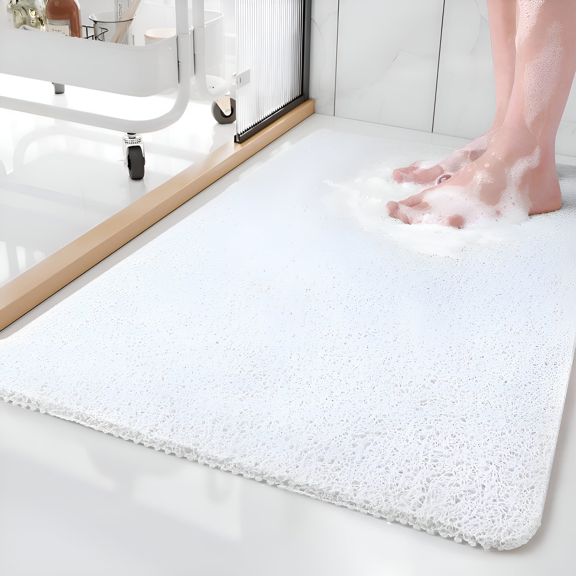 Auralux – Soft Anti Slip Shower Mat for Bathroom Safety Cushioned Quick Dry Mold Resistant Surface