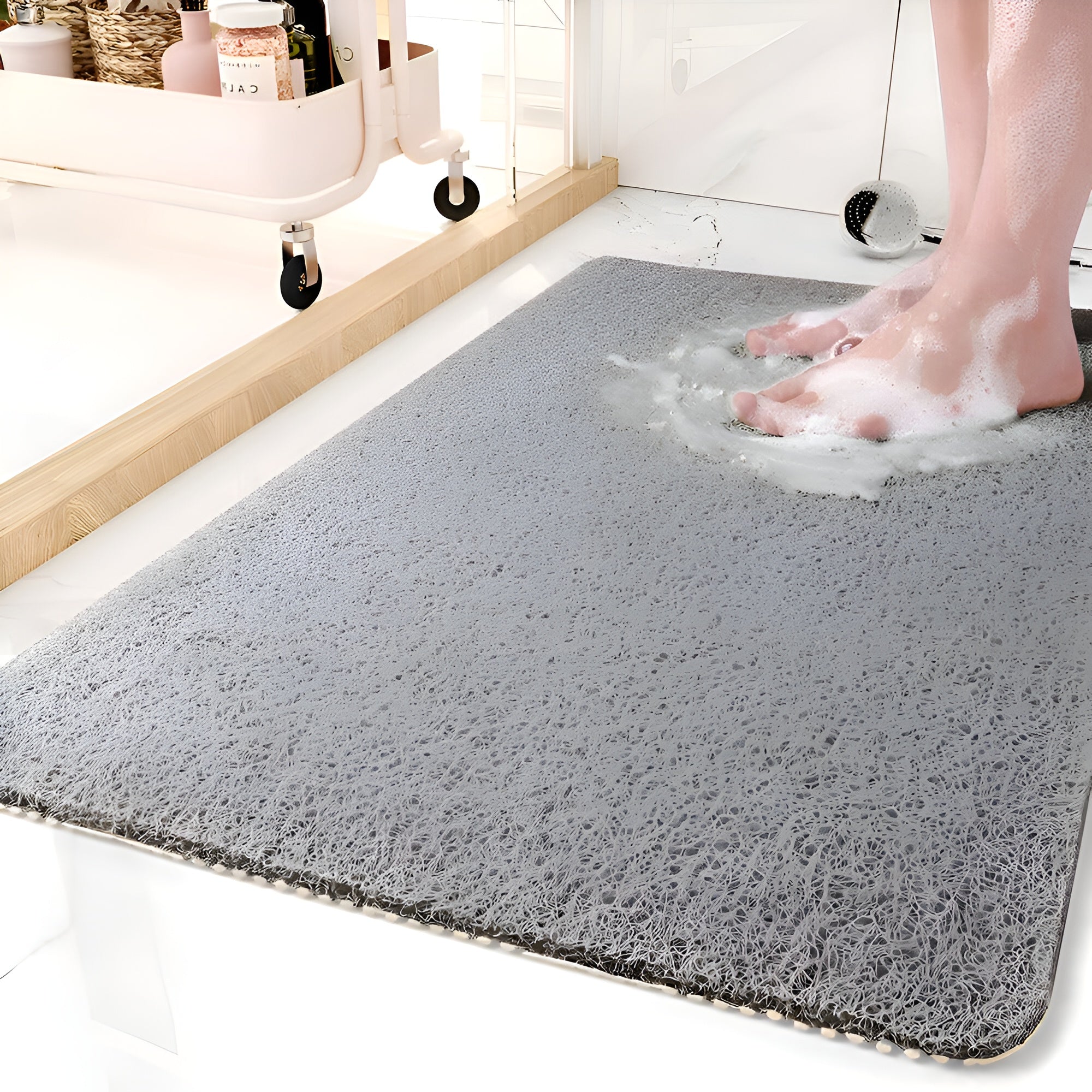 Auralux – Soft Anti Slip Shower Mat for Bathroom Safety Cushioned Quick Dry Mold Resistant Surface