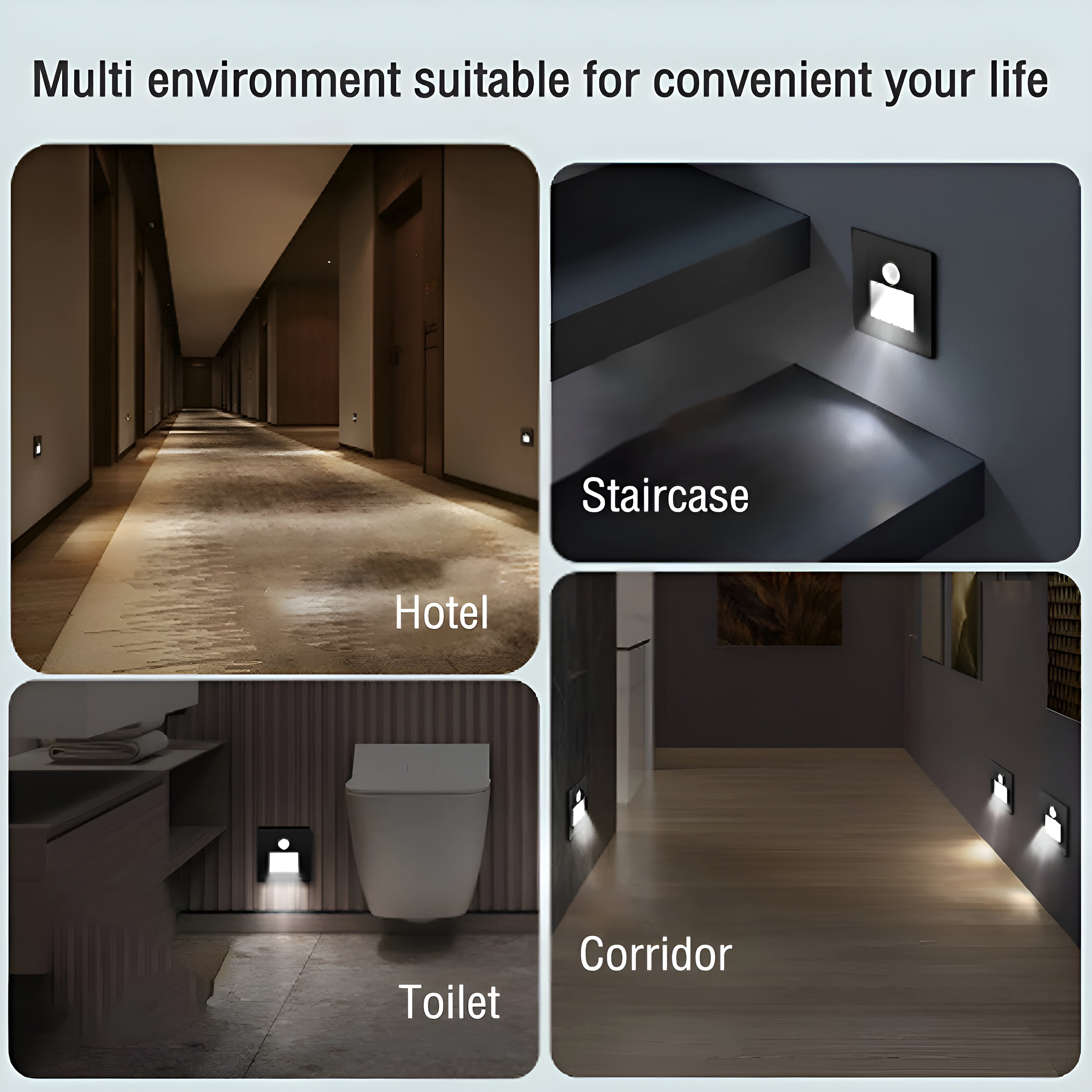 LumiStep – Recessed Motion Sensor Stair Light a LED Wall Pathway Lamp
