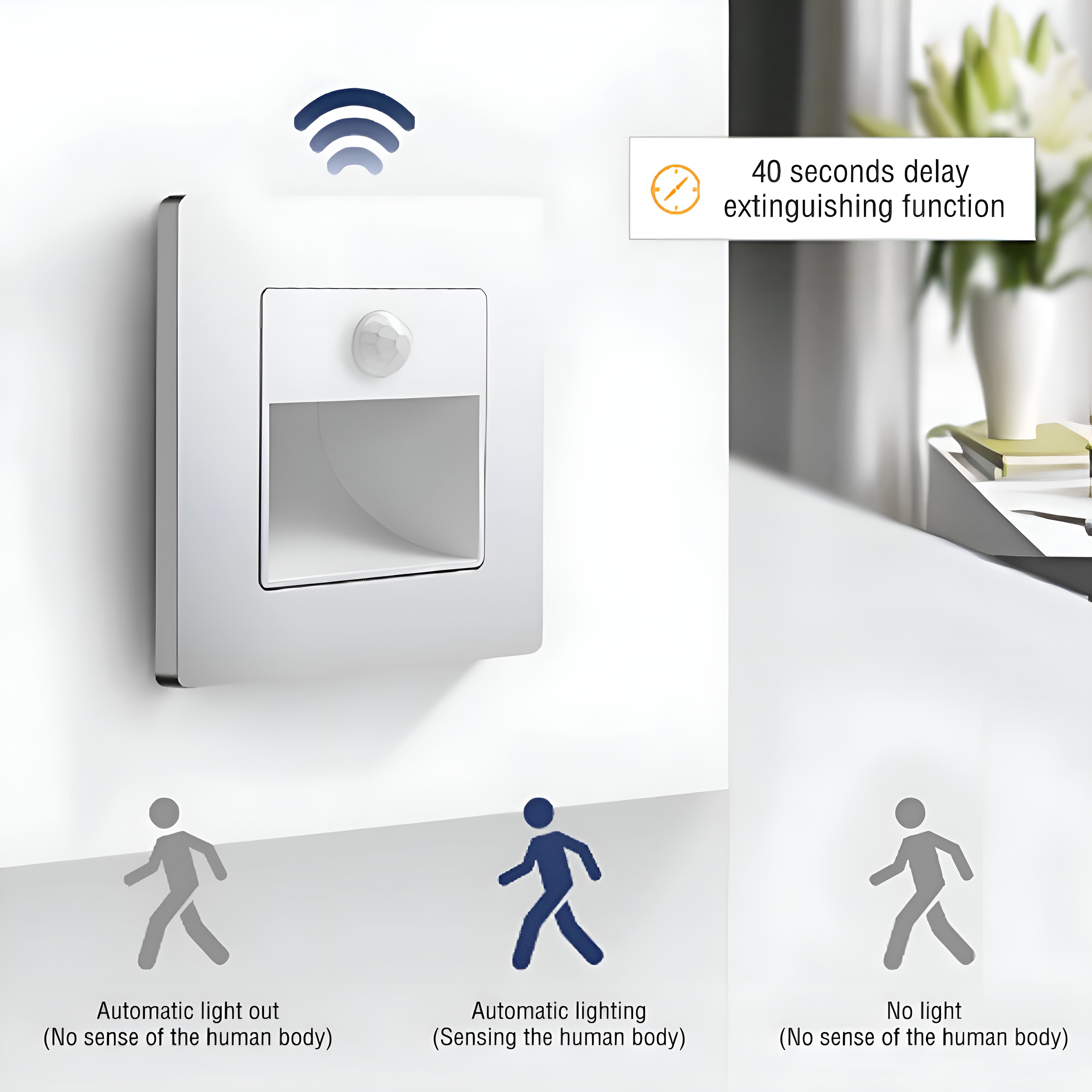 LumiStep – Recessed Motion Sensor Stair Light a LED Wall Pathway Lamp