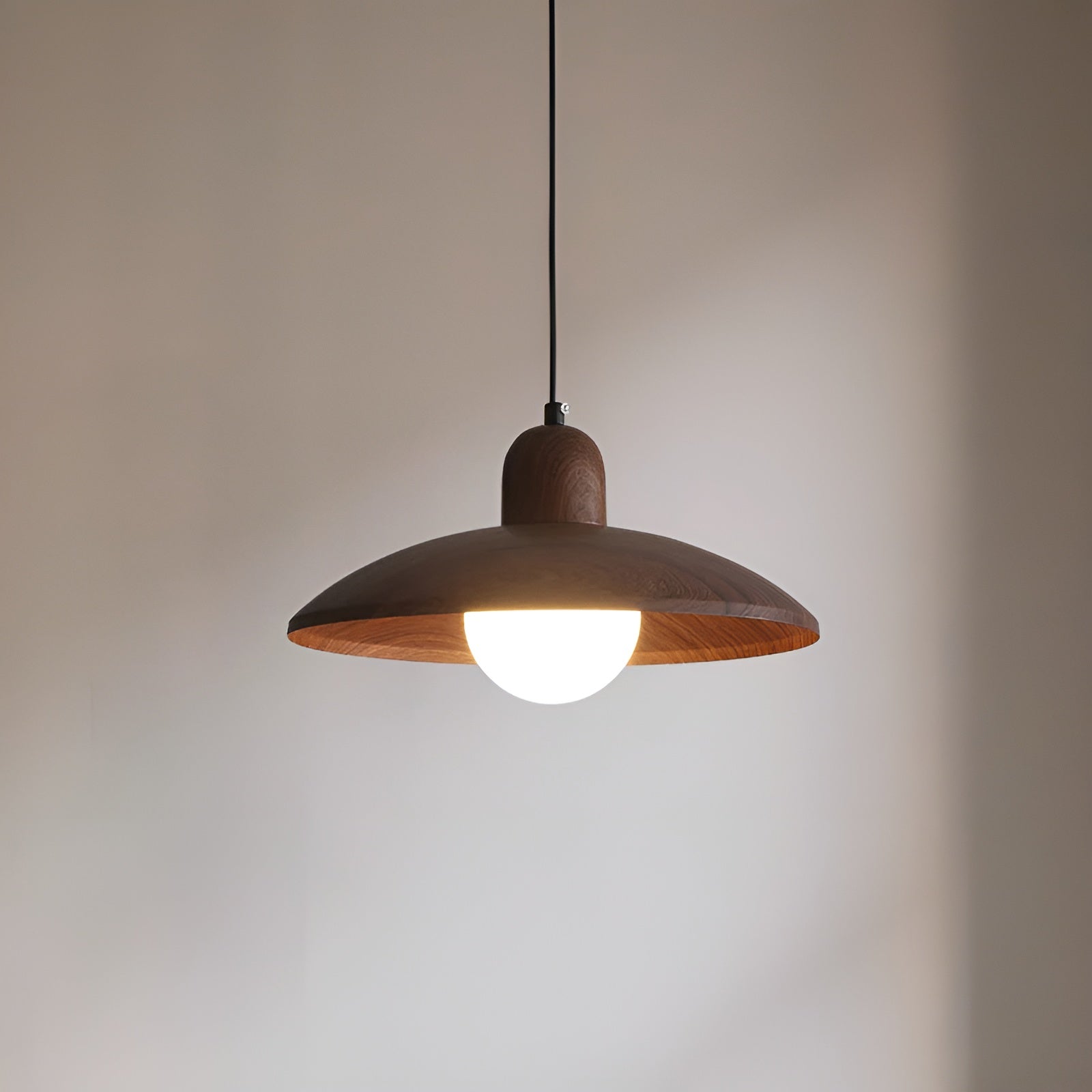 Zenora – Japanese Wabi-Sabi Walnut Ceiling Lamp for Peaceful Modern Interiors