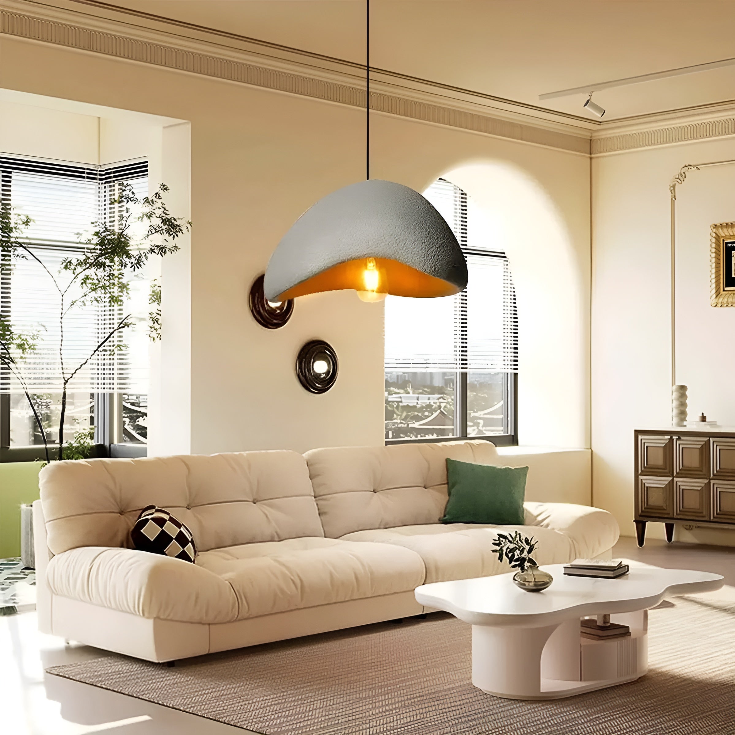 AetherGlow – Wabi Sabi Cloud Japandi Pendant Light for Serene Spaces