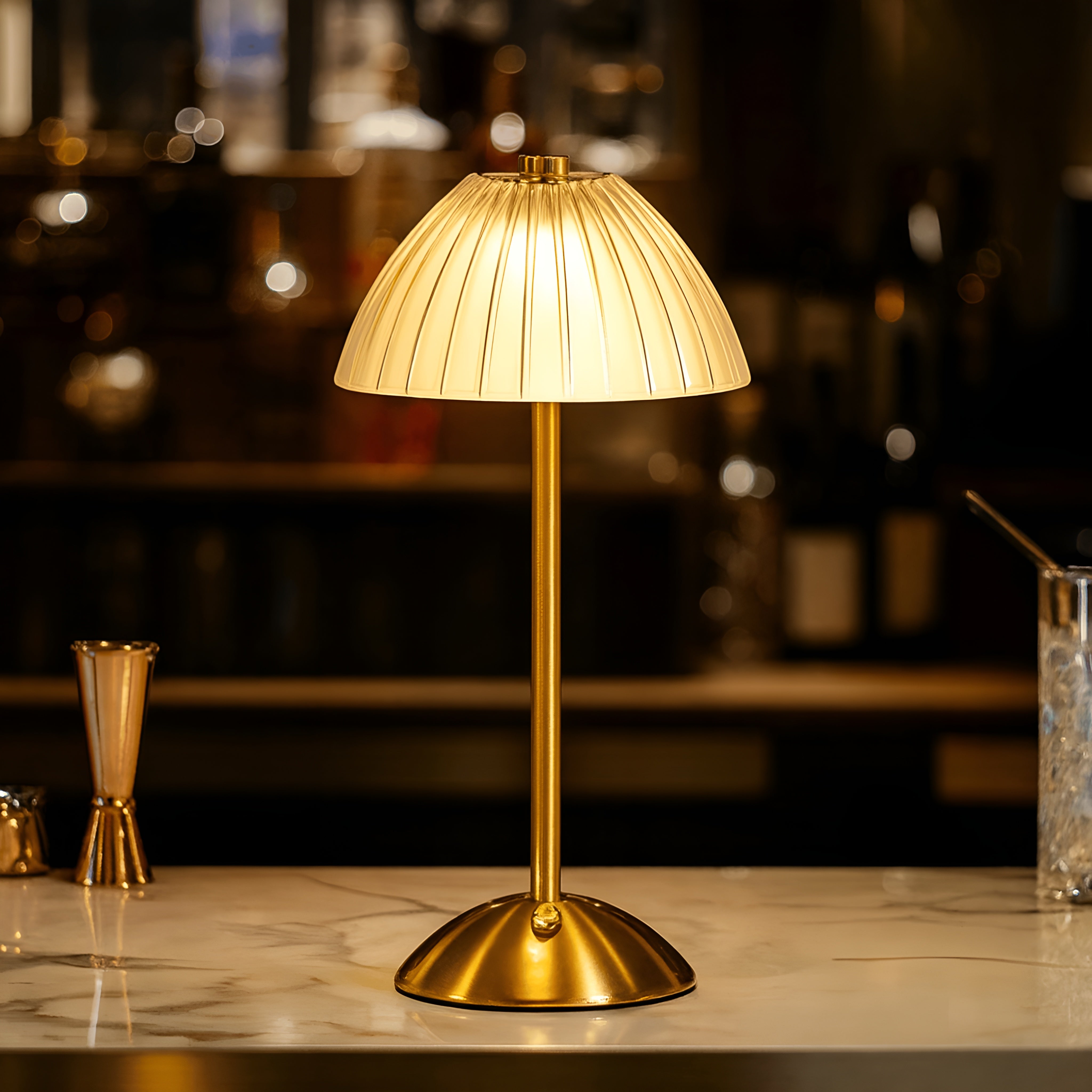 Lumivara – Rechargeable Crystal LED Table Lamp with Touch Dimming Control