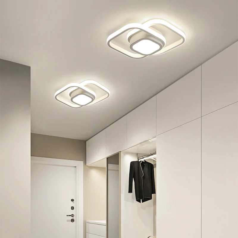 Glowline – Flush mount LED ceiling light in sleek iron design for bedroom, hallway & kitchen (energy-efficient)