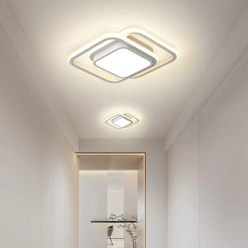 Glowline – Flush mount LED ceiling light in sleek iron design for bedroom, hallway & kitchen (energy-efficient)