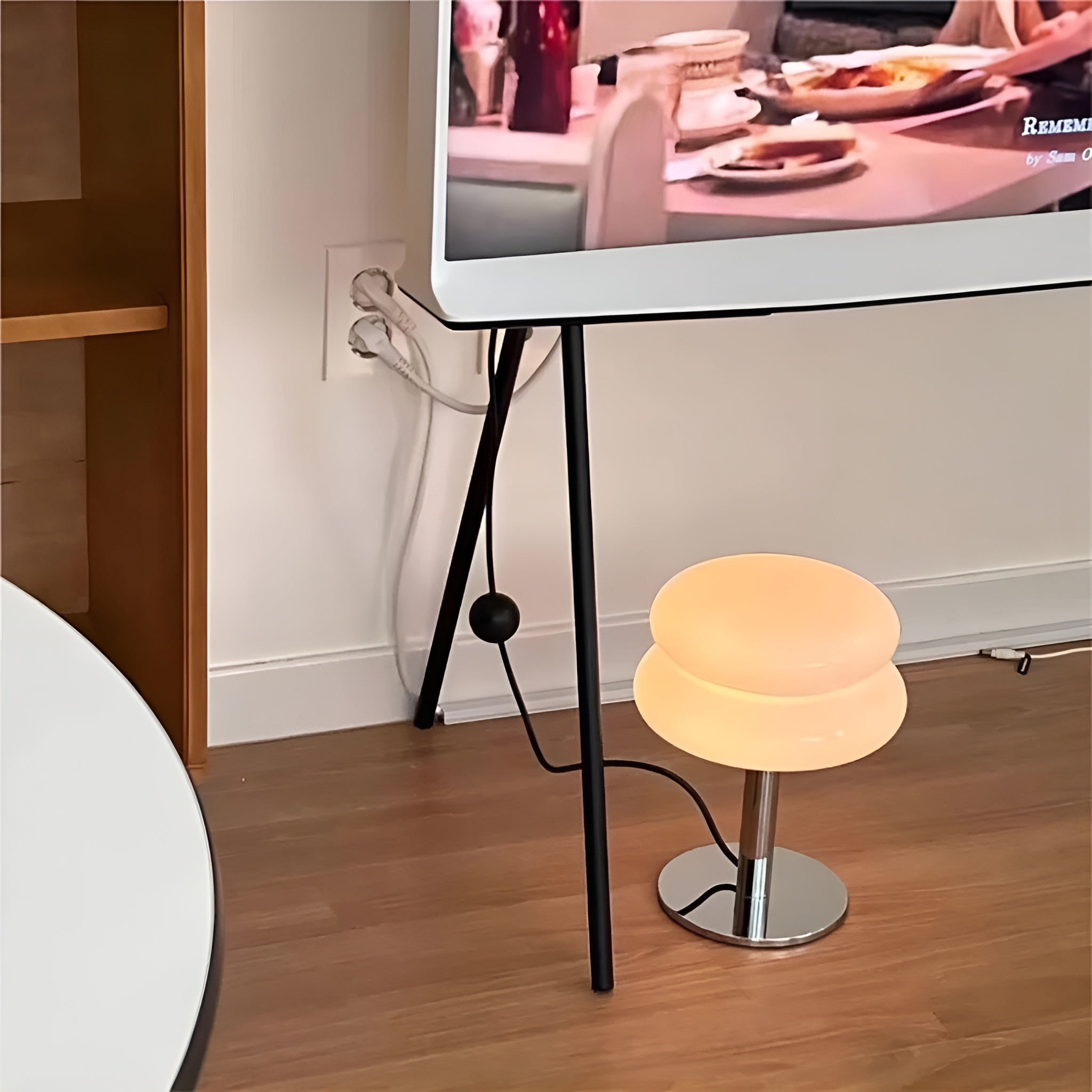 LumiBau – Minimalist Glass Table Lamp with Soft Warm Diffused Light