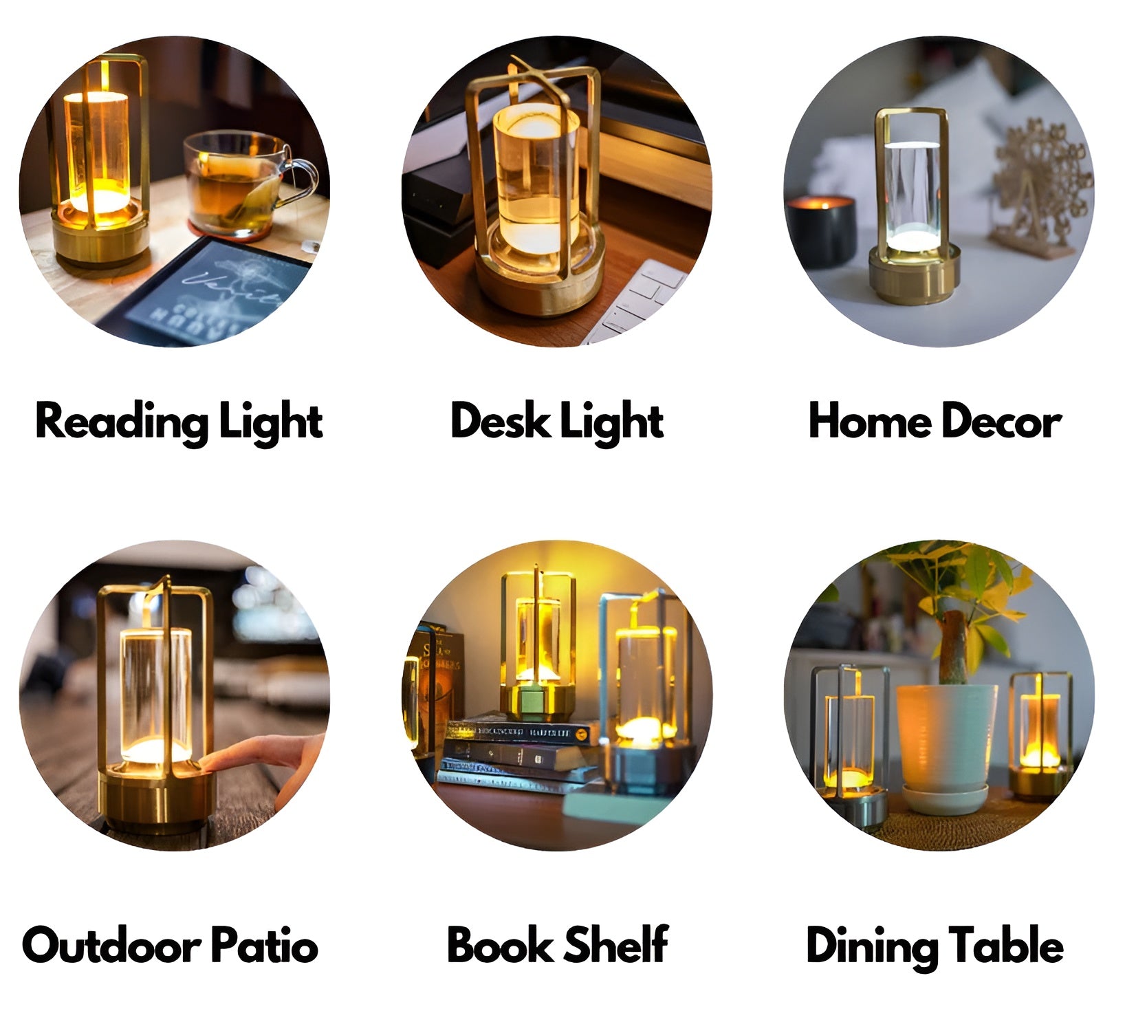 LumiCrysta – Crystal Table Lamp Cordless RGB Mood Light for Bedroom Living Room Patio Rechargeable with Touch and Remote Control