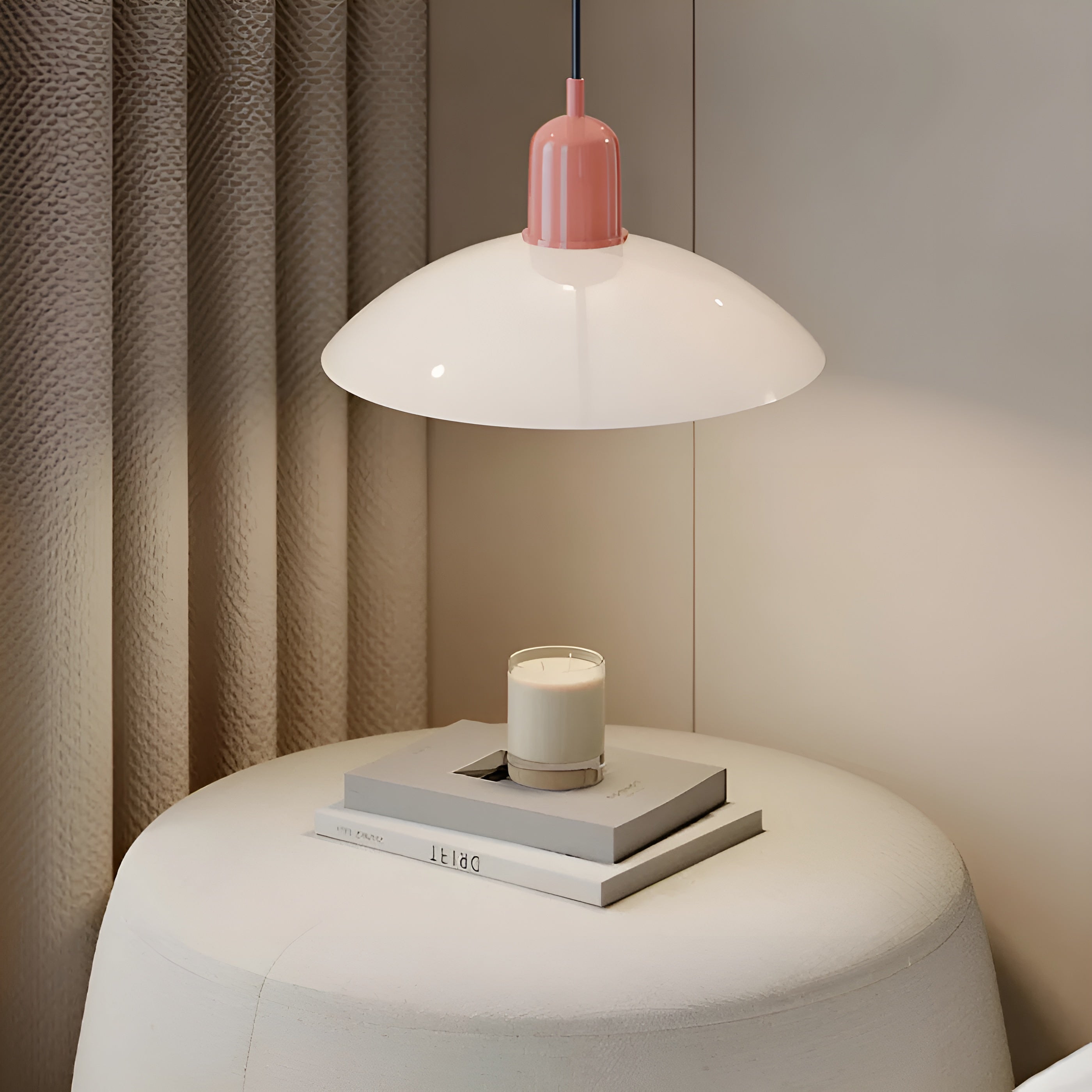 LineaGlow – Nordic Macaron Pendant Light Bauhaus Modern Hanging Lamp Adjustable for Dining Room Kitchen or Café