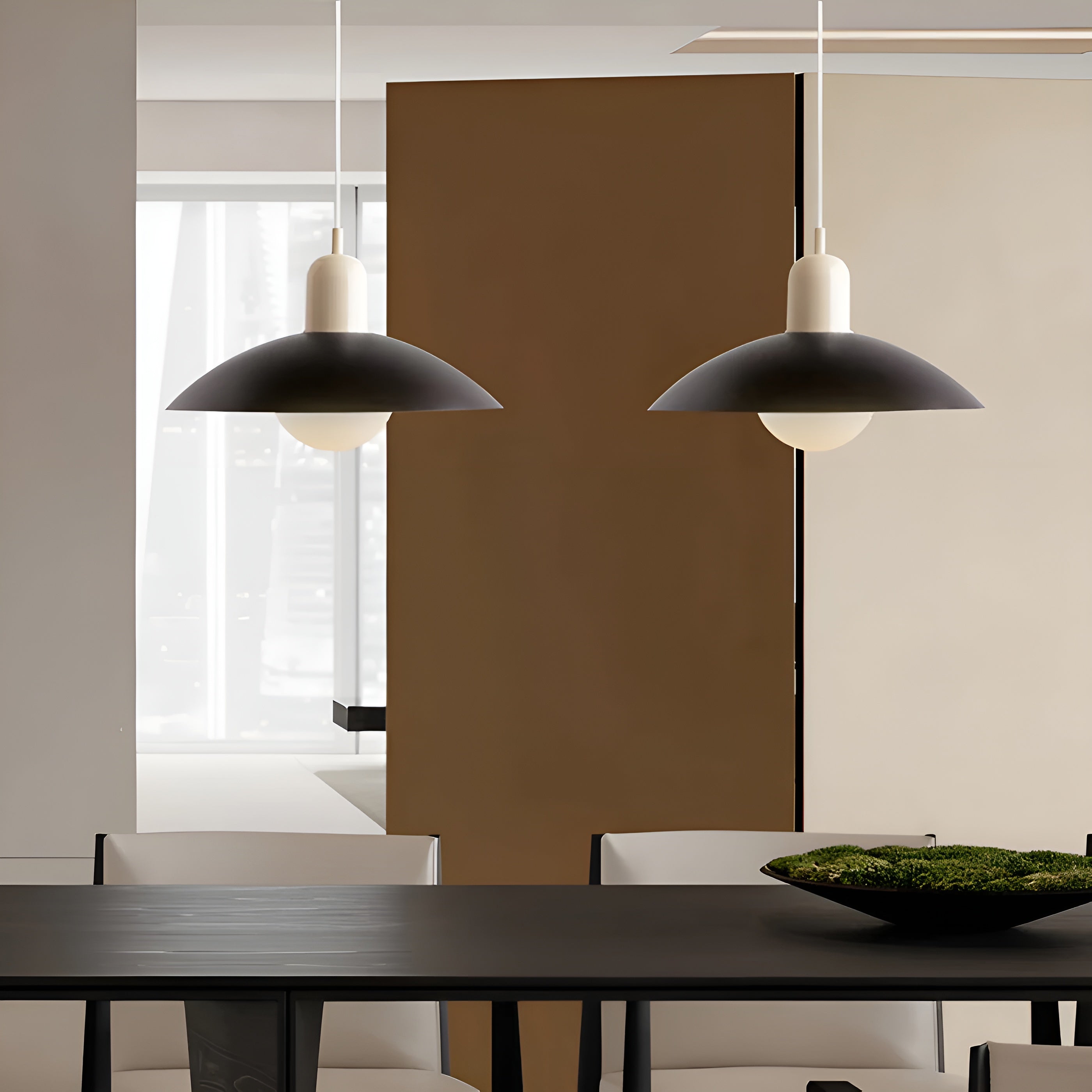 LineaGlow – Nordic Macaron Pendant Light Bauhaus Modern Hanging Lamp Adjustable for Dining Room Kitchen or Café