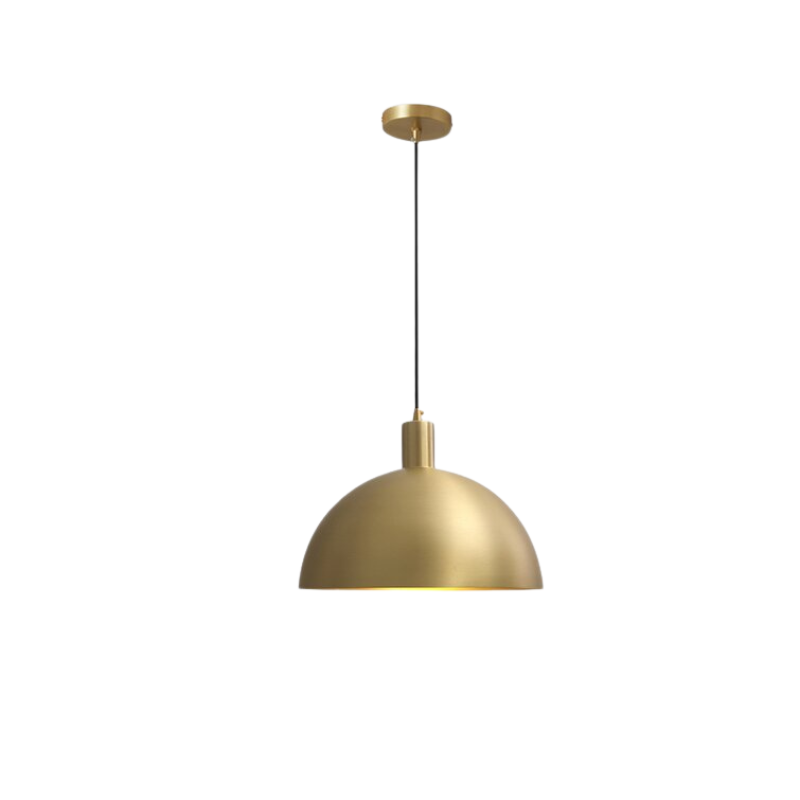 GoldenGlow – Vintage brass dome pendant for timeless interiors