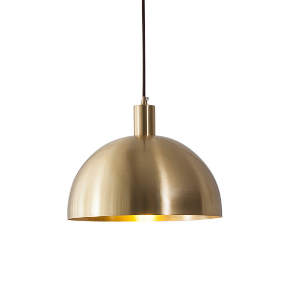 GoldenGlow – Vintage brass dome pendant for timeless interiors