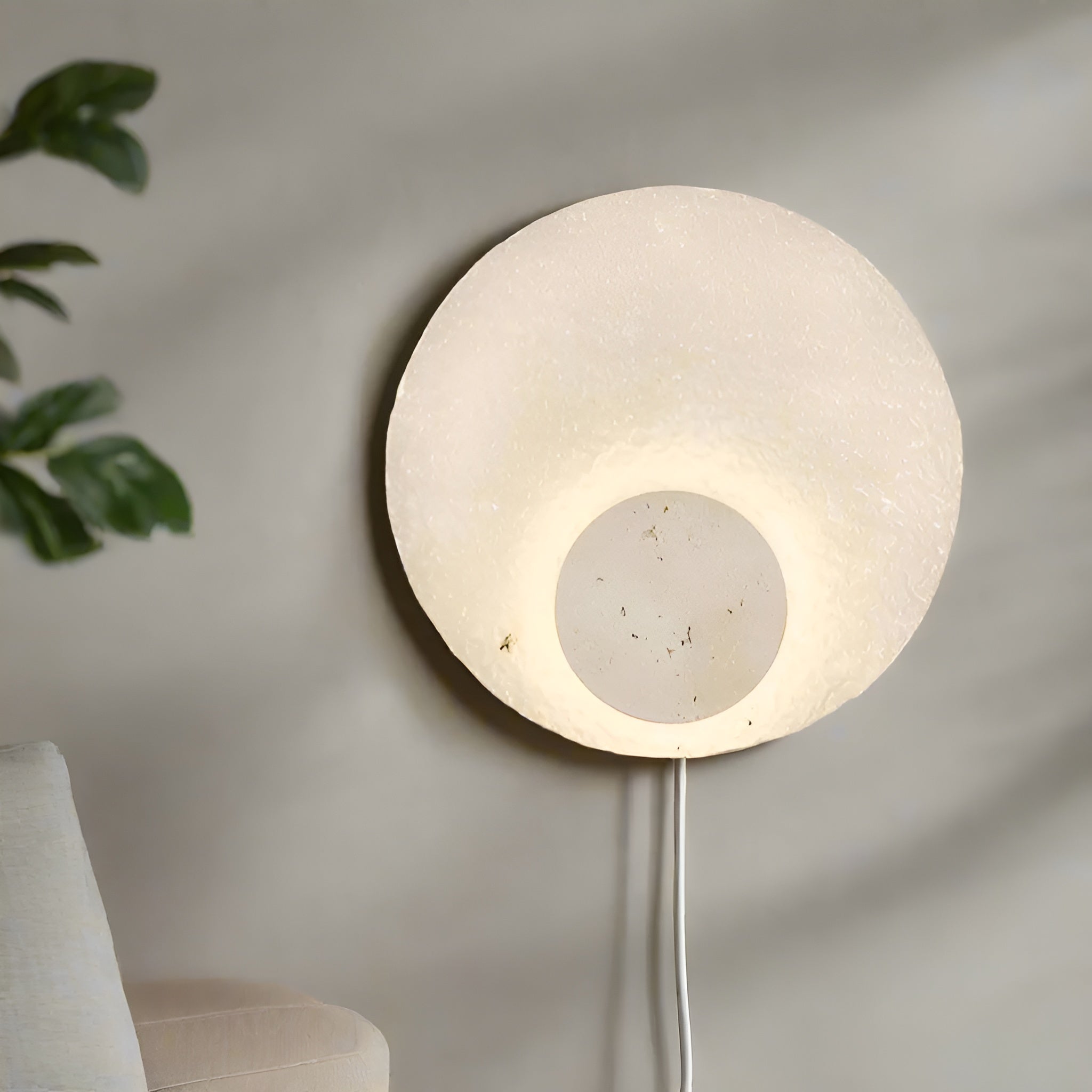 LumiCraft – Travertine Wall Lamp with Modern Acrylic Indoor LED Light
