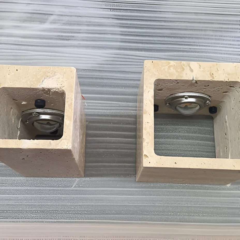 TerraGlow – Travertine Outdoor Wall Lamp IP65 LED Waterproof Lighting