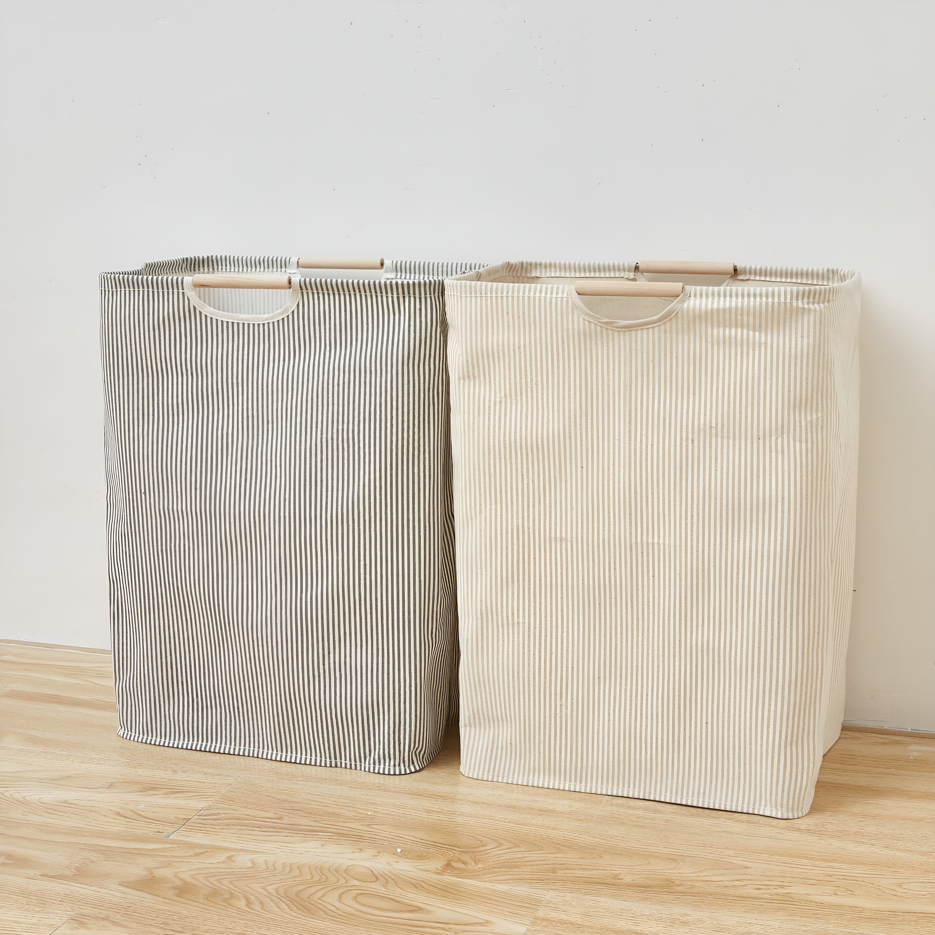Sindel – Waterproof Laundry Bag, Foldable Cotton Linen Storage Basket with Handles