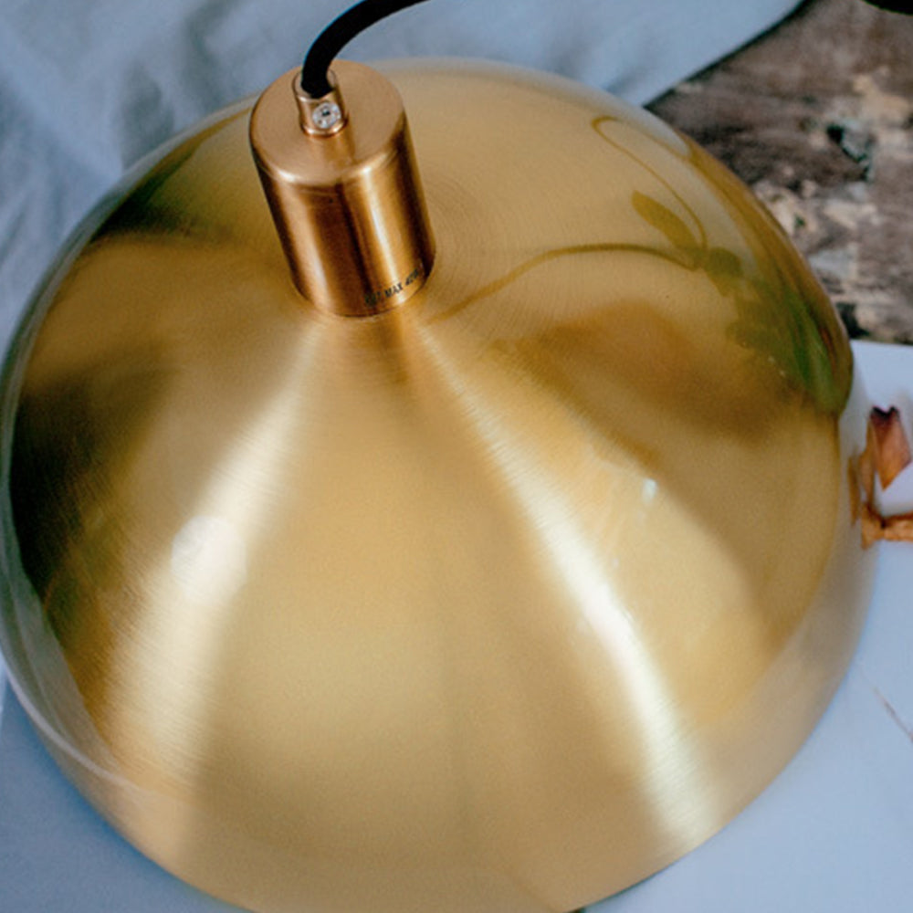 GoldenGlow – Vintage brass dome pendant for timeless interiors