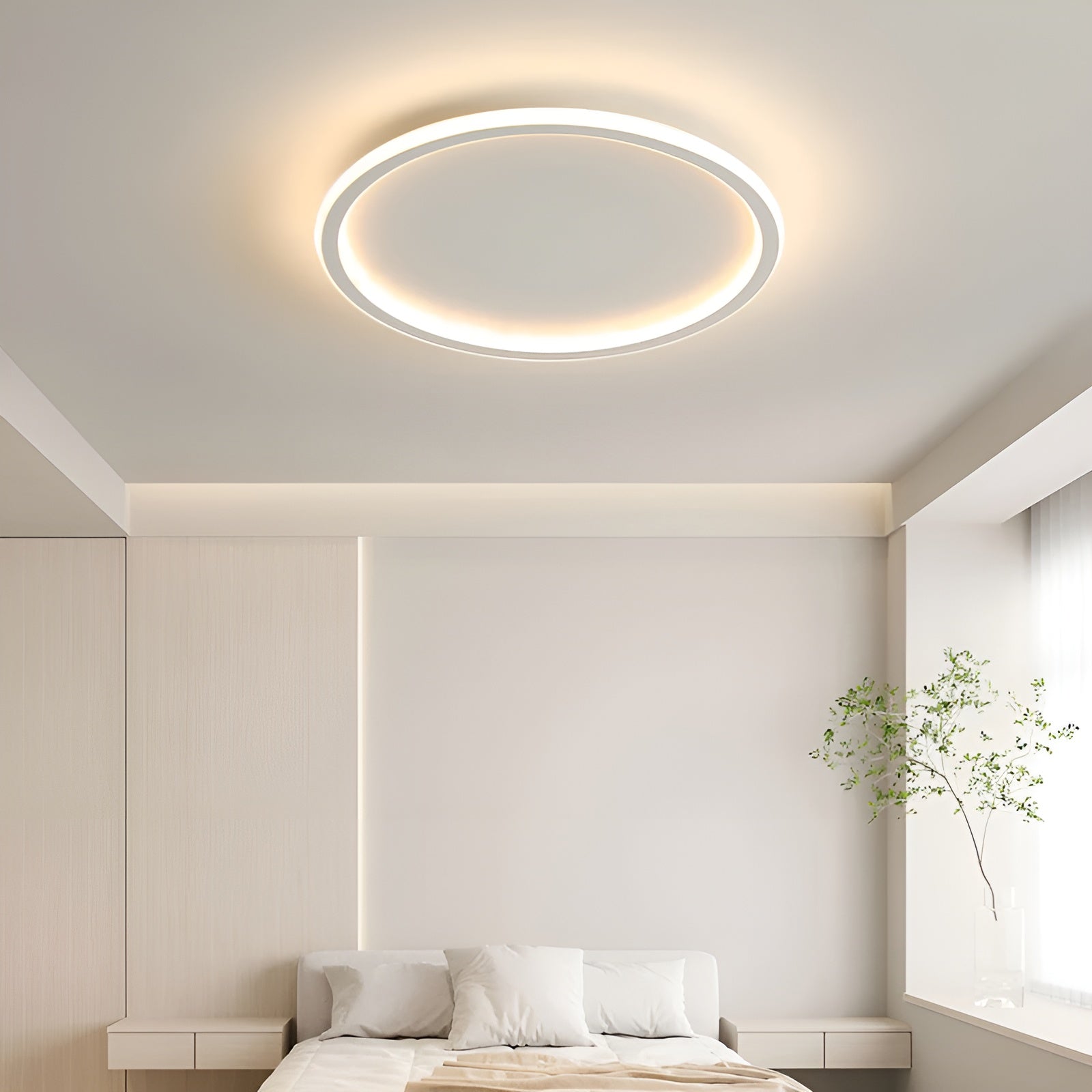 Lunarelle – Scandinavian Round Ceiling Lamp Minimalist LED Fixture