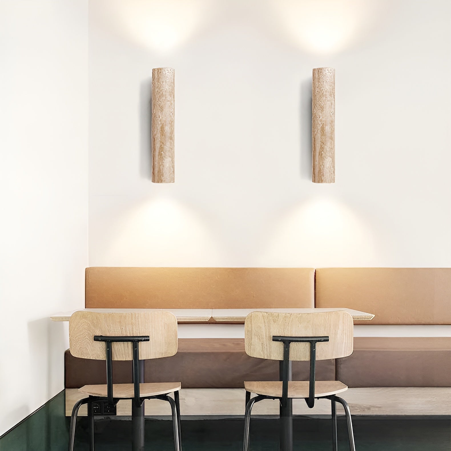 LumiStone – Travertine Wall Lamp with Warm Dual LED Light