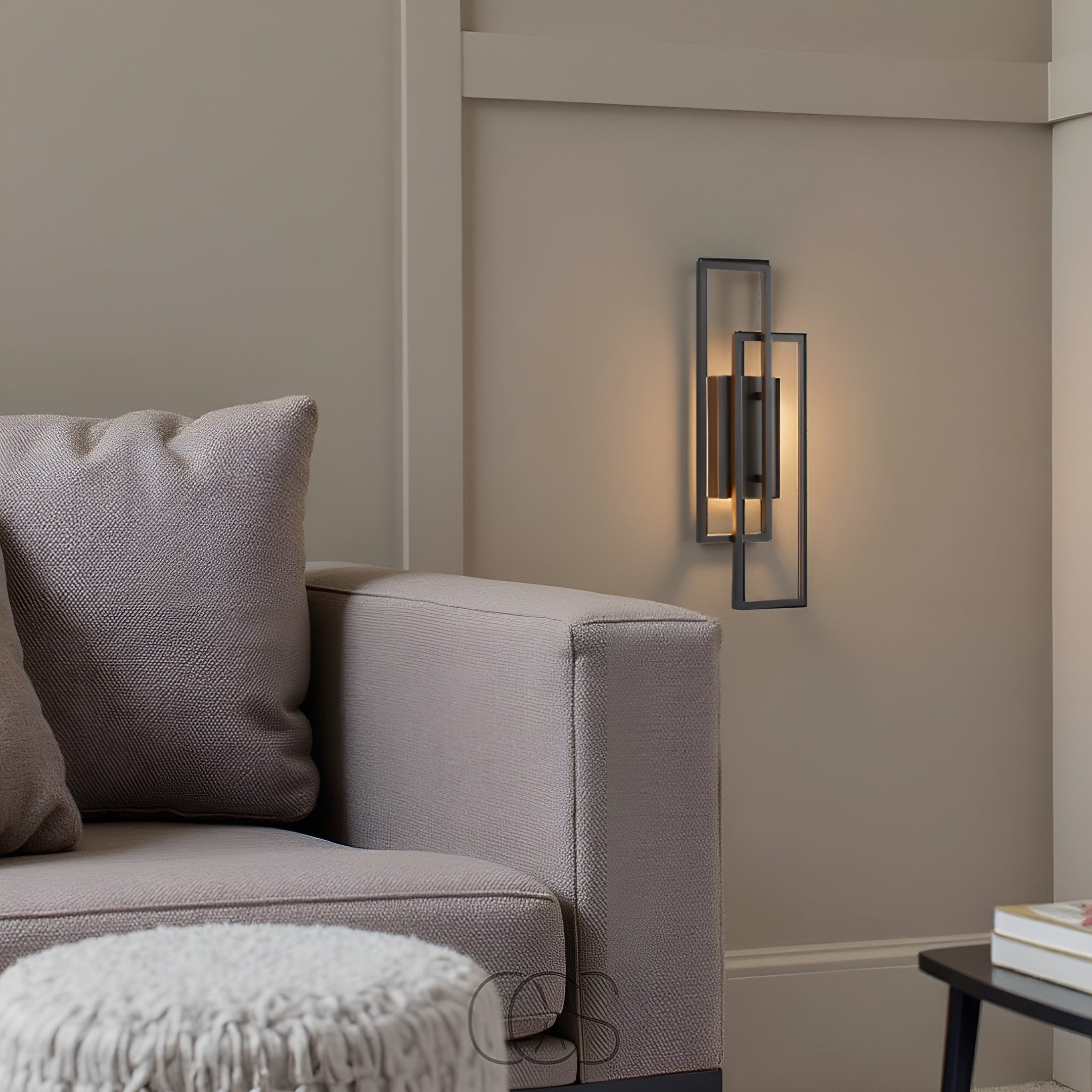 LineaGlow – Rectangular Geometric LED Wall Lamp with Dimmable Light