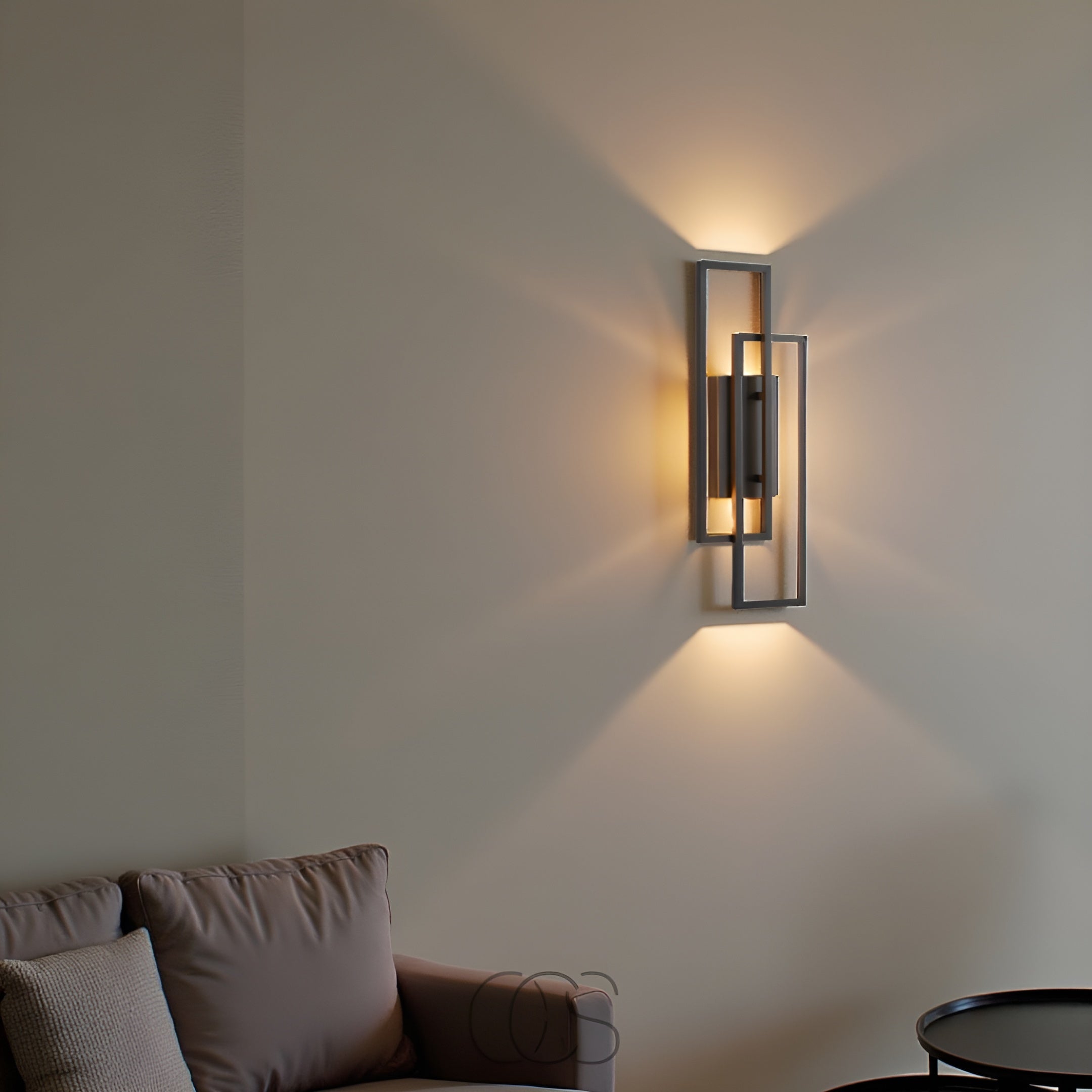 LineaGlow – Rectangular Geometric LED Wall Lamp with Dimmable Light
