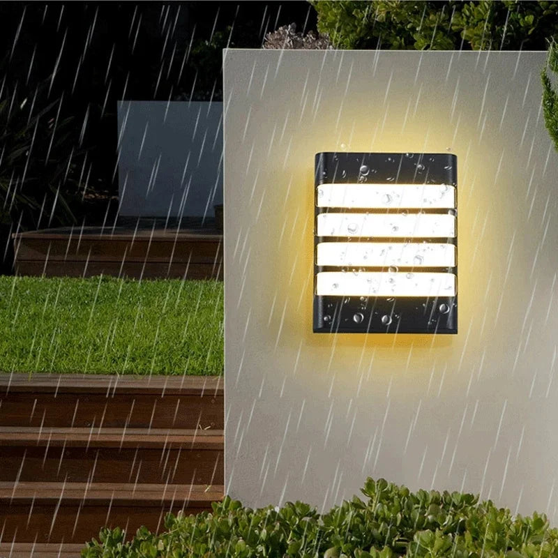 HydraLumen – Waterproof 8W LED outdoor wall lamp with warm light (IP65)