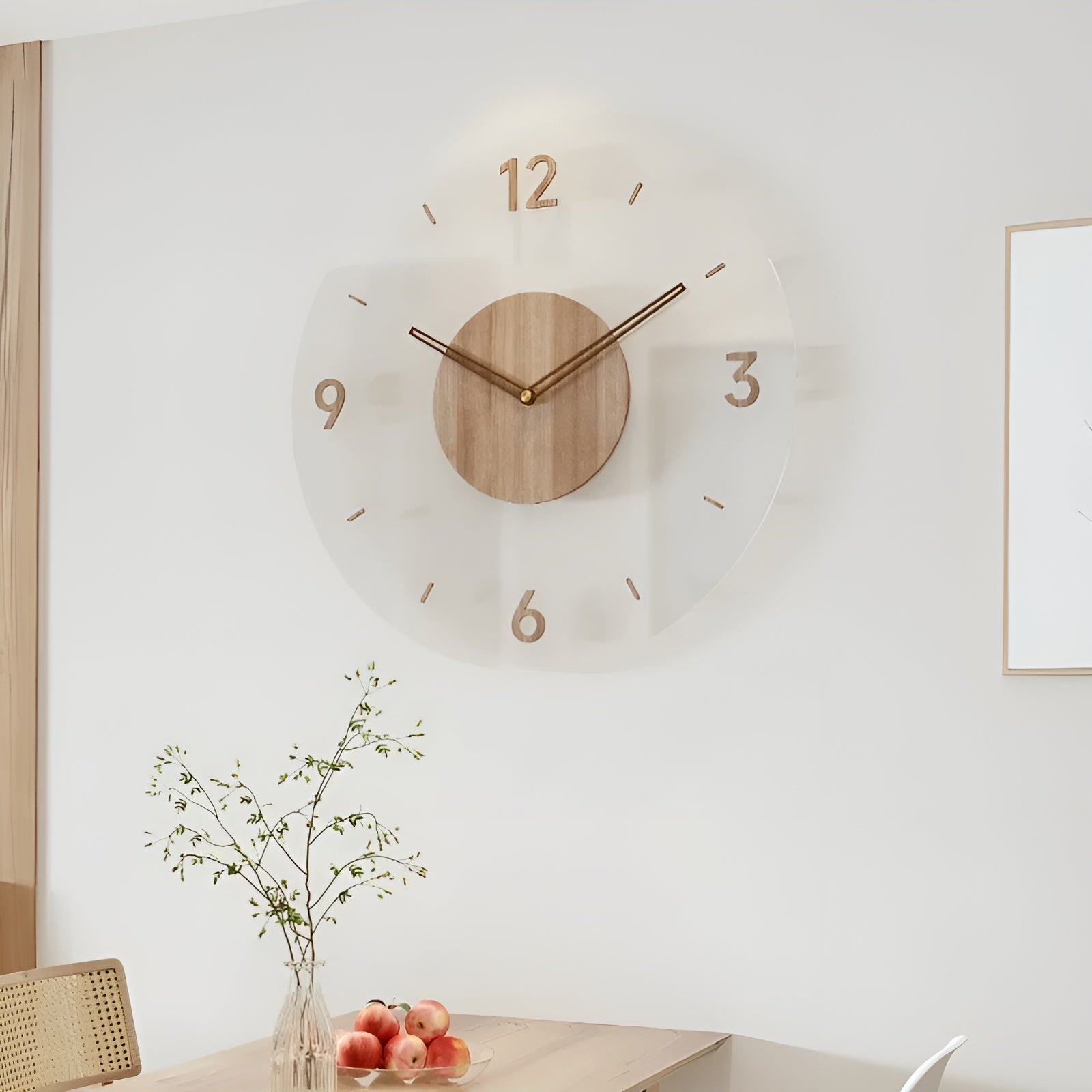 SilvanTime – Modern Wooden Wall Clock with Silent Scandinavian Design for Living Room & Office