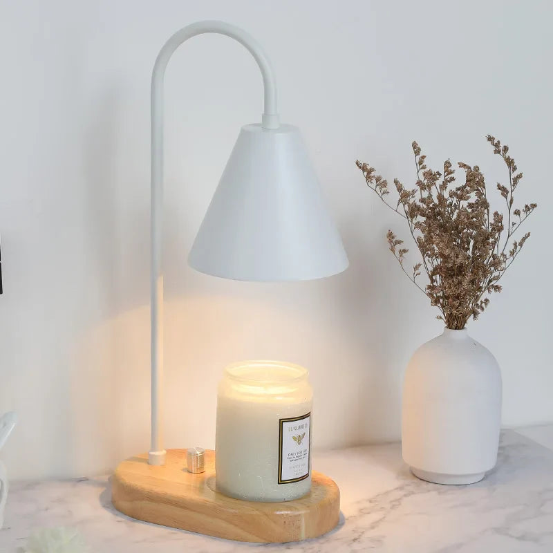 AromaGlow – Dimmable candle wax warmer lamp with scented melting light