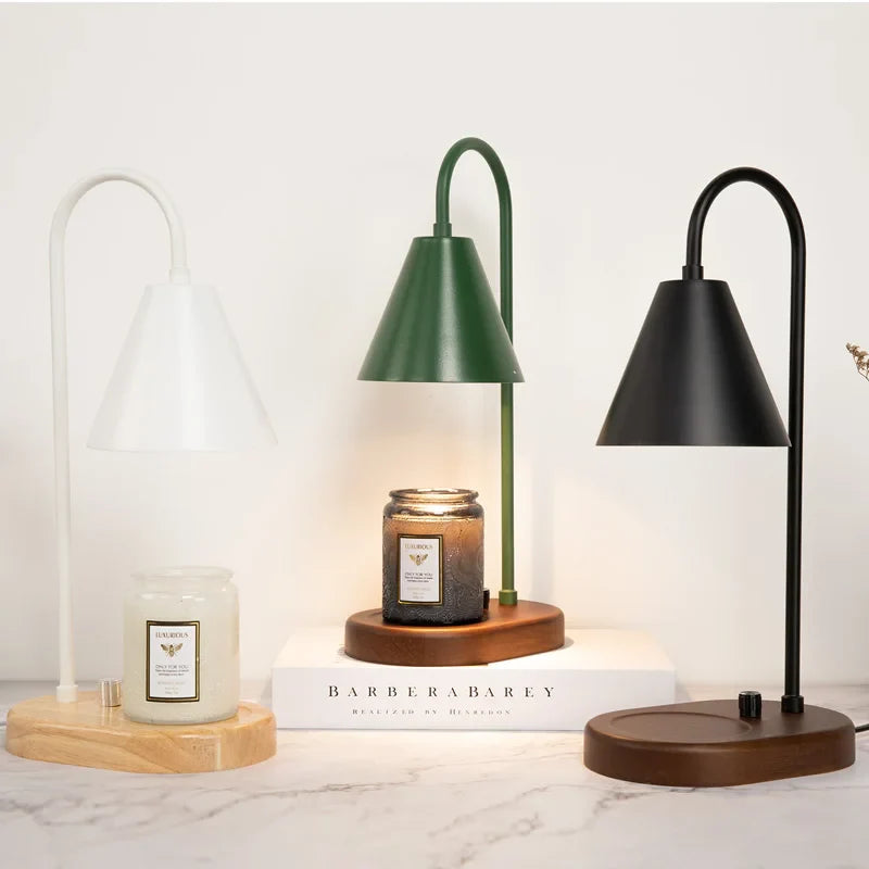 AromaGlow – Dimmable candle wax warmer lamp with scented melting light