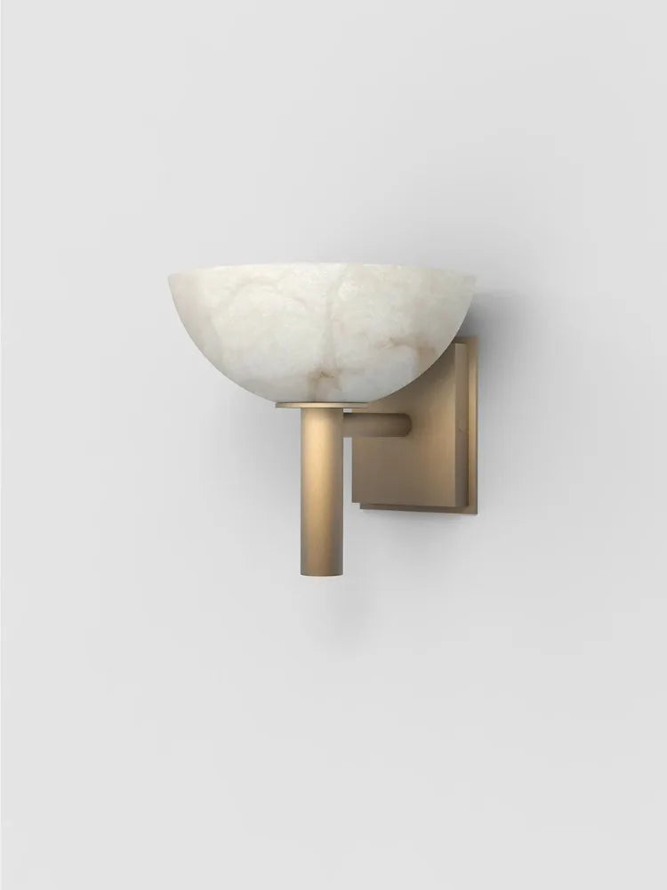 MarbleAura – Marble and copper wall lamp for living room or bedroom (G9 fitting)