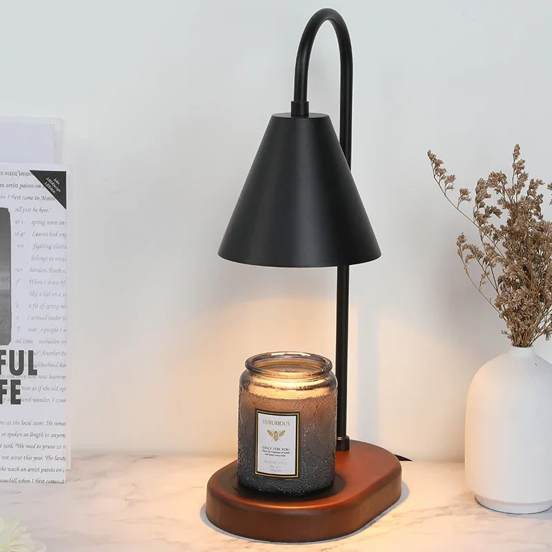 AromaGlow – Dimmable candle wax warmer lamp with scented melting light