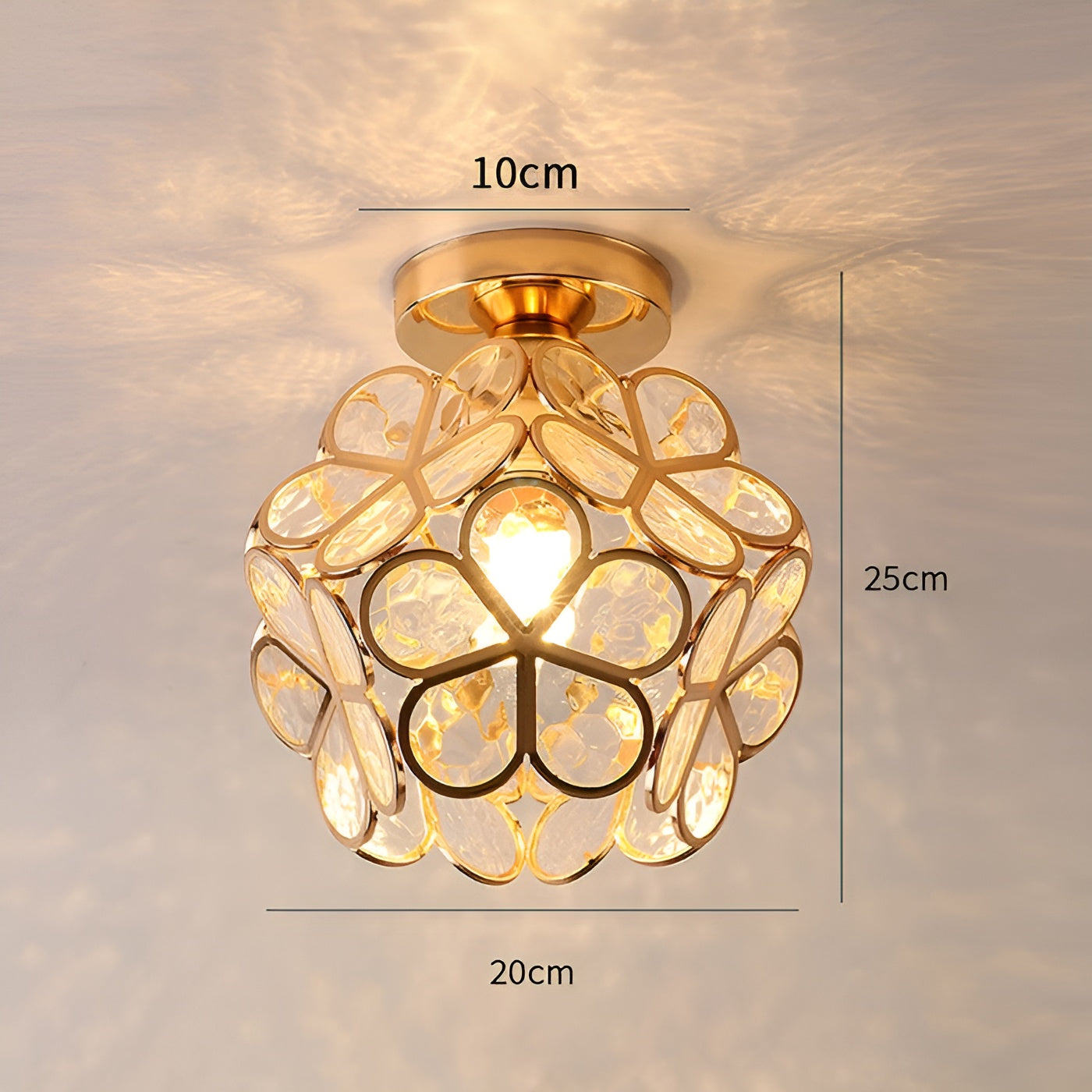 Floravia – Glass Pendant Ceiling Lamp Floral Design Light Fixture for Indoors