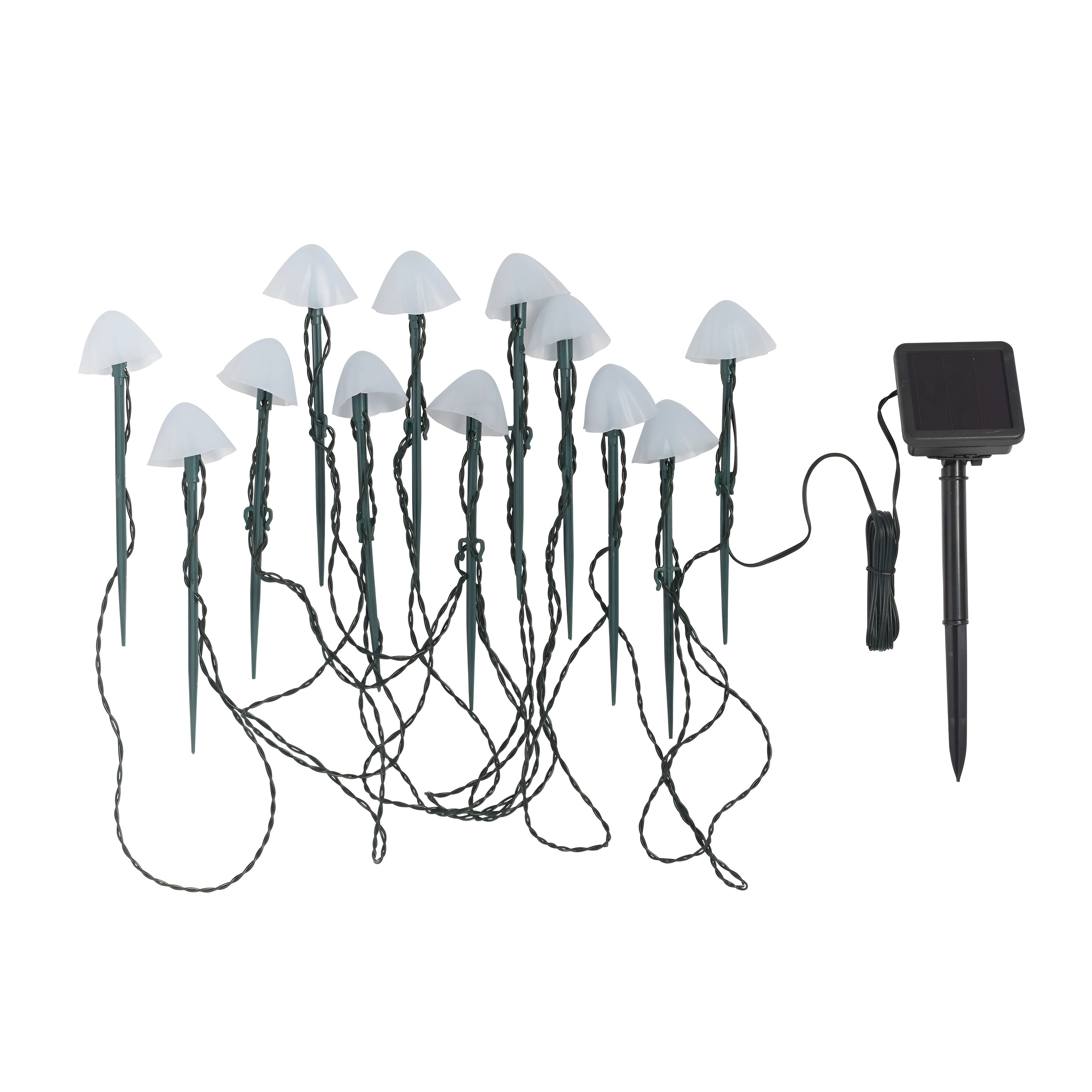LumiShroom - 10 Mini Mushroom Solar Lights for Garden Pathways