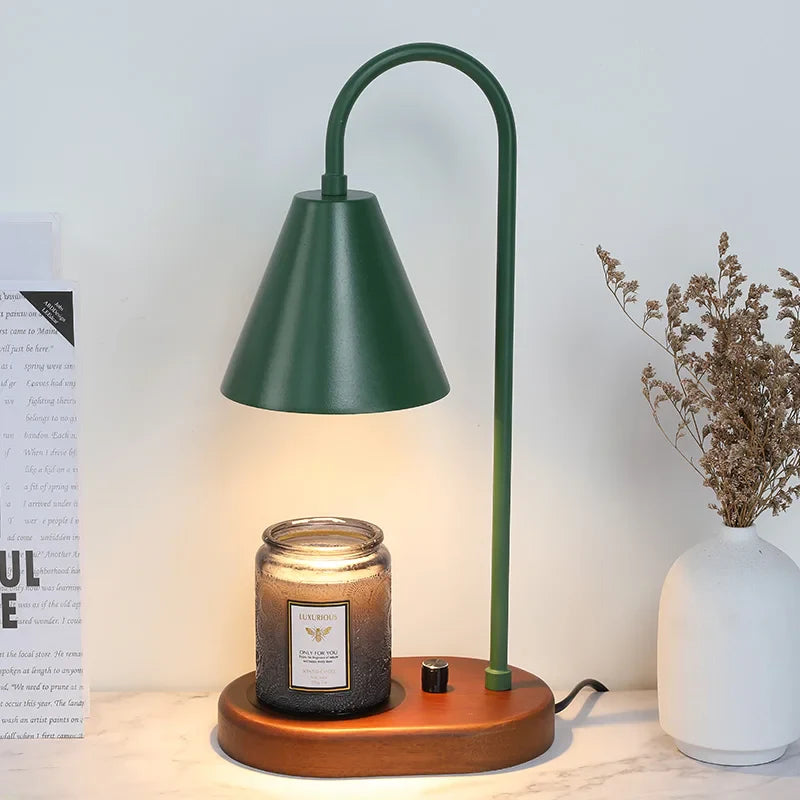 AromaGlow – Dimmable candle wax warmer lamp with scented melting light