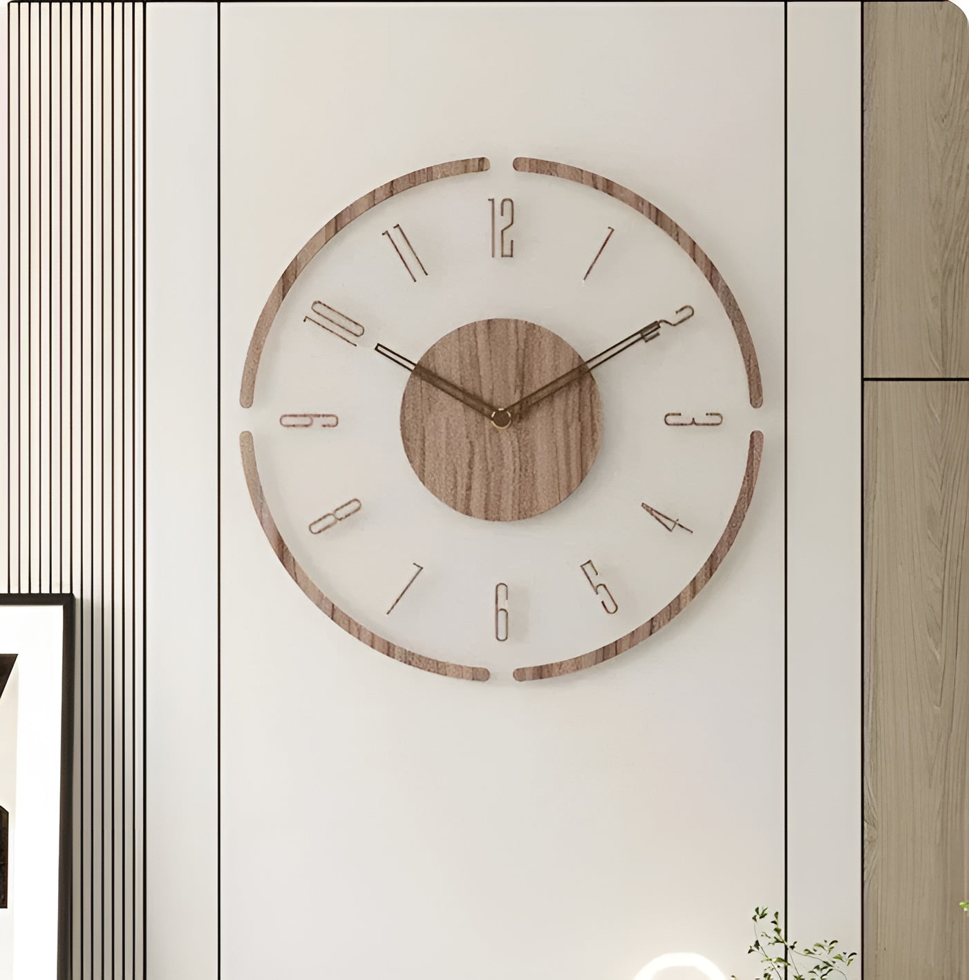 SilvanTime – Modern Wooden Wall Clock with Silent Scandinavian Design for Living Room & Office