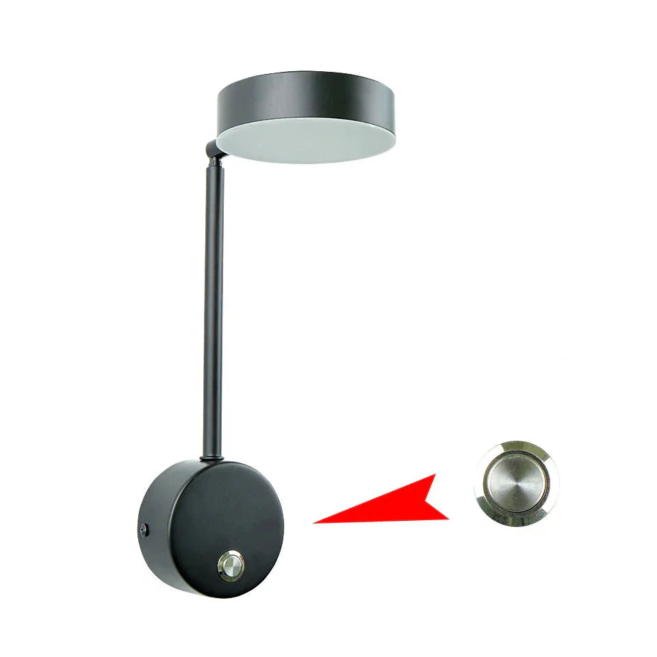 LumoraSpin – Rotating gold LED wall lamp with 350° adjustable light (7W)