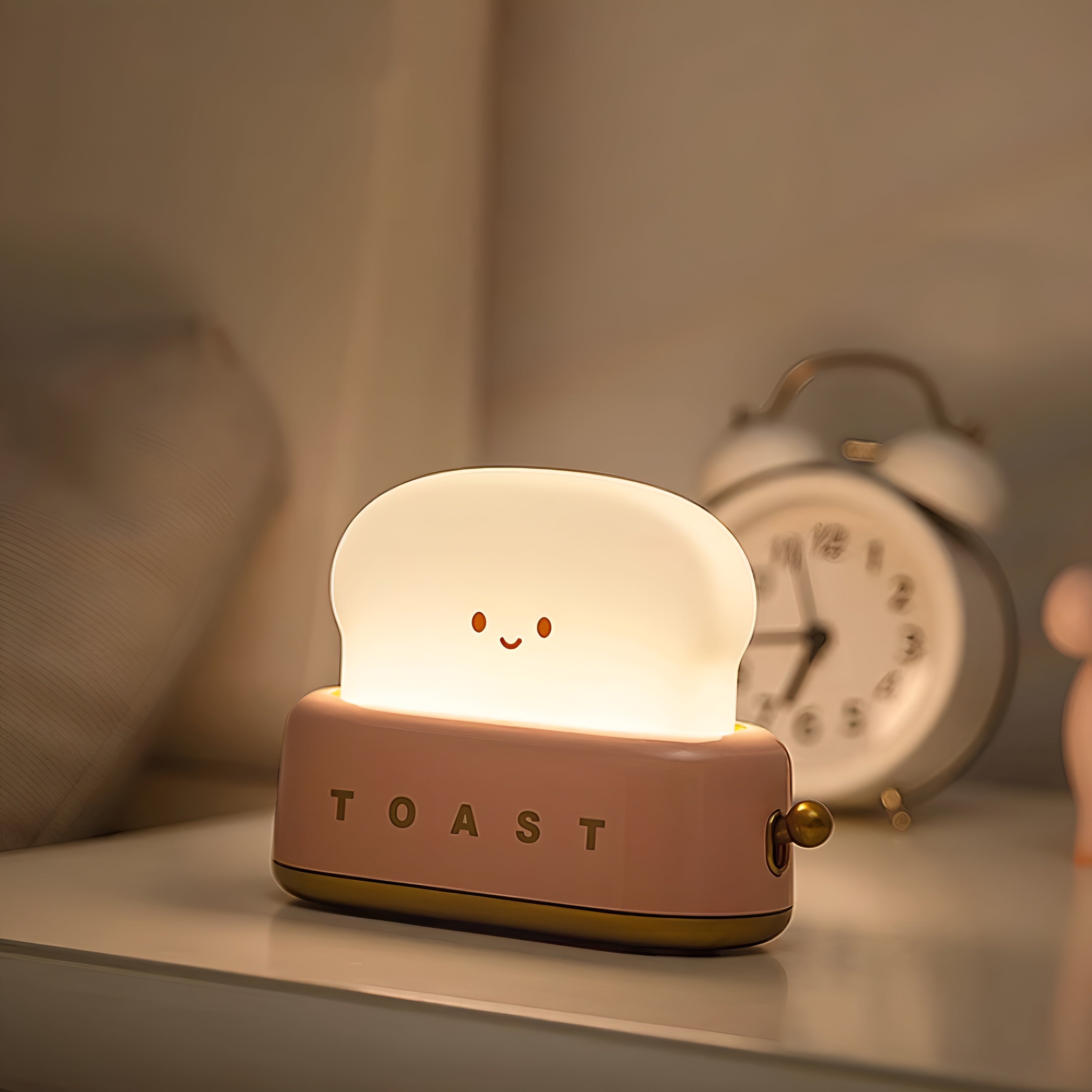 ToastiGlow – Toaster Table Lamp with Built In Battery Warm LED Light