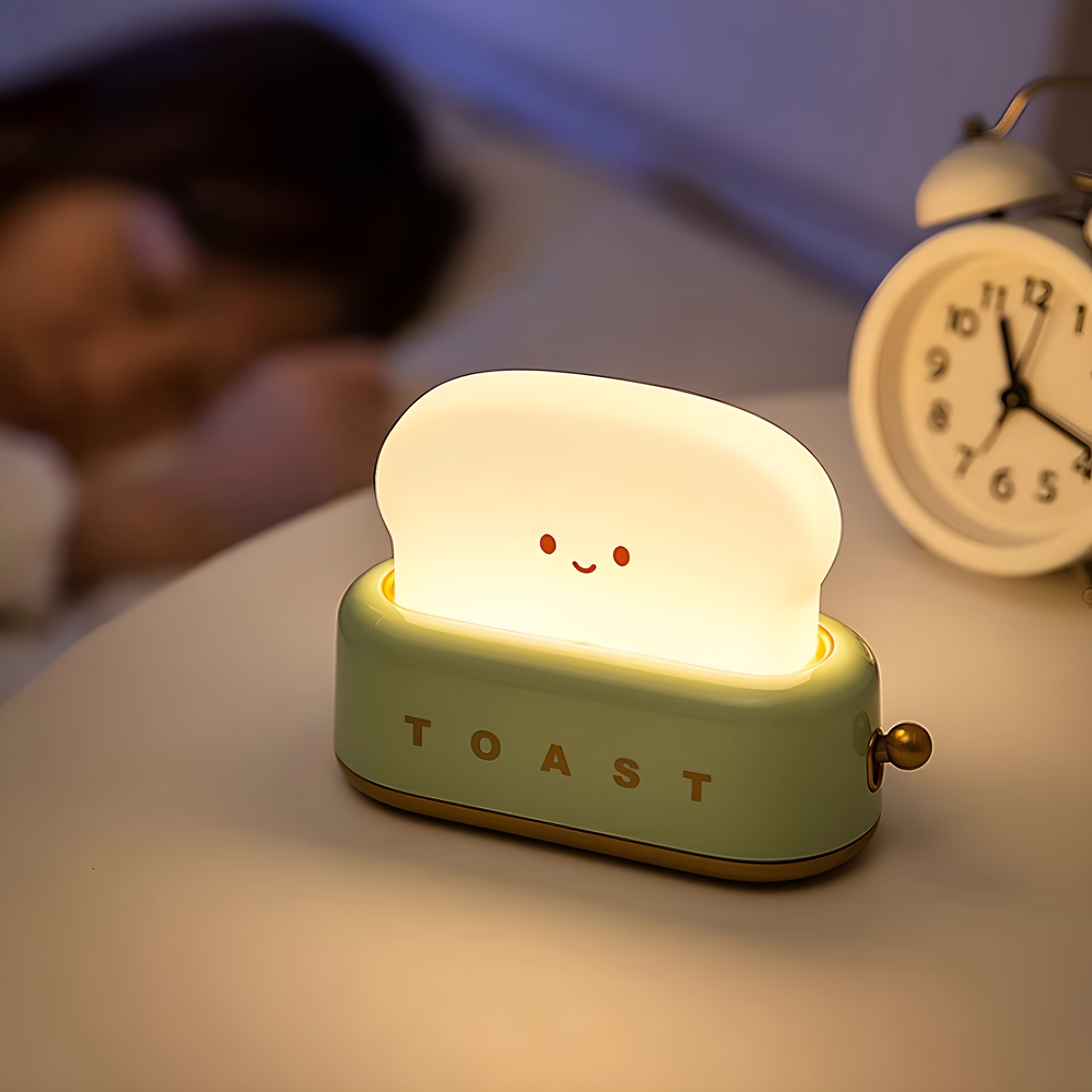 ToastiGlow – Toaster Table Lamp with Built In Battery Warm LED Light