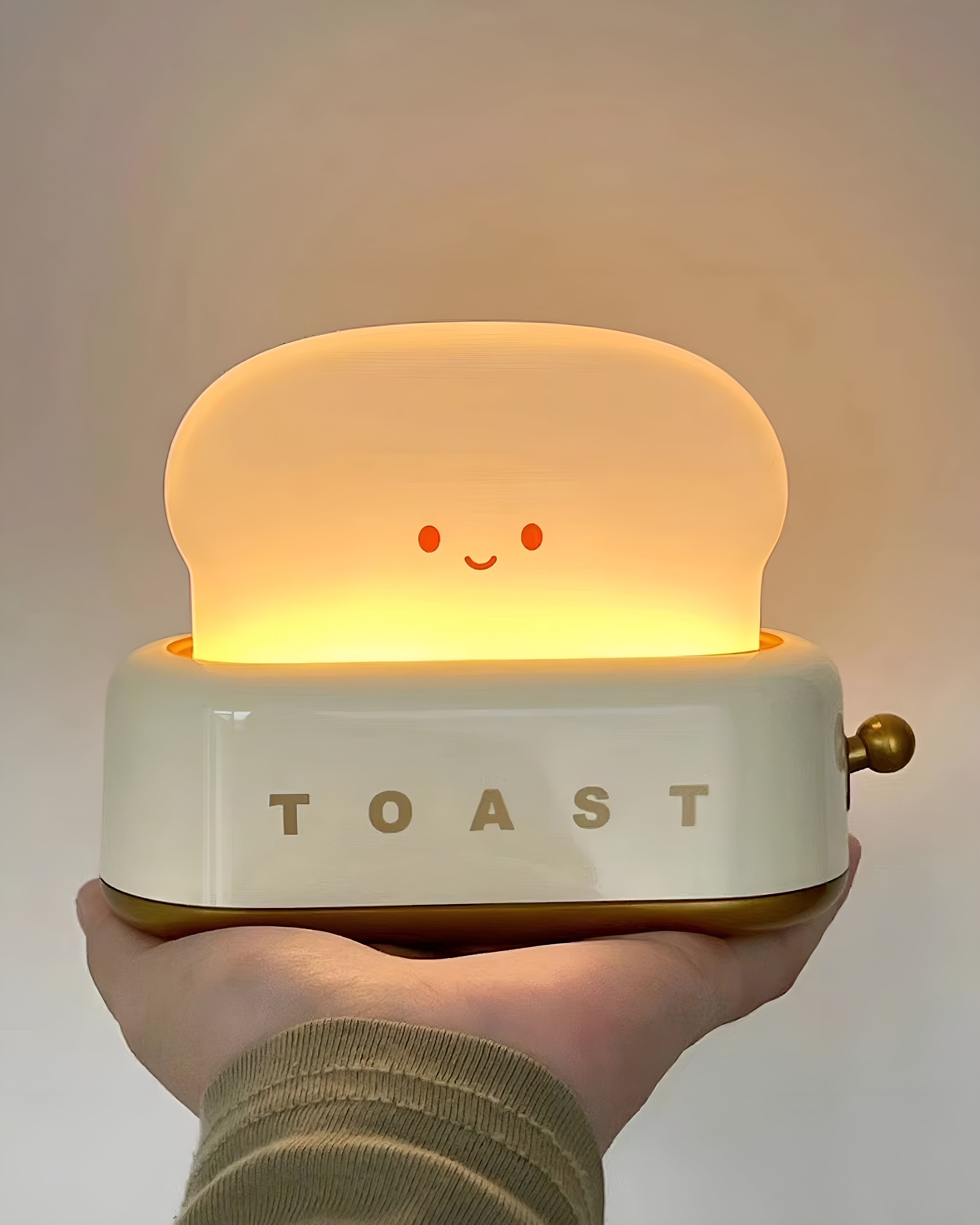 ToastiGlow – Toaster Table Lamp with Built In Battery Warm LED Light
