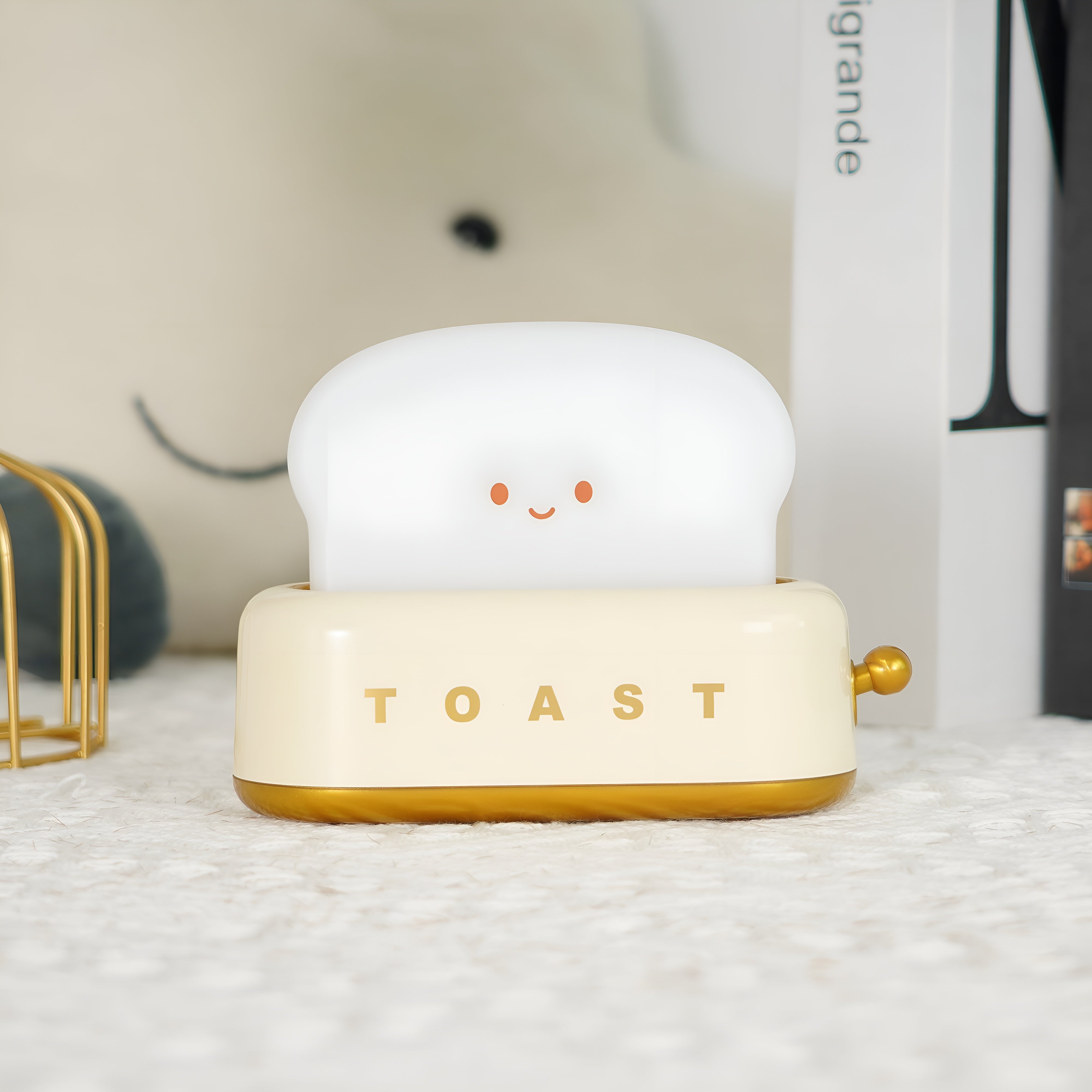 ToastiGlow – Toaster Table Lamp with Built In Battery Warm LED Light