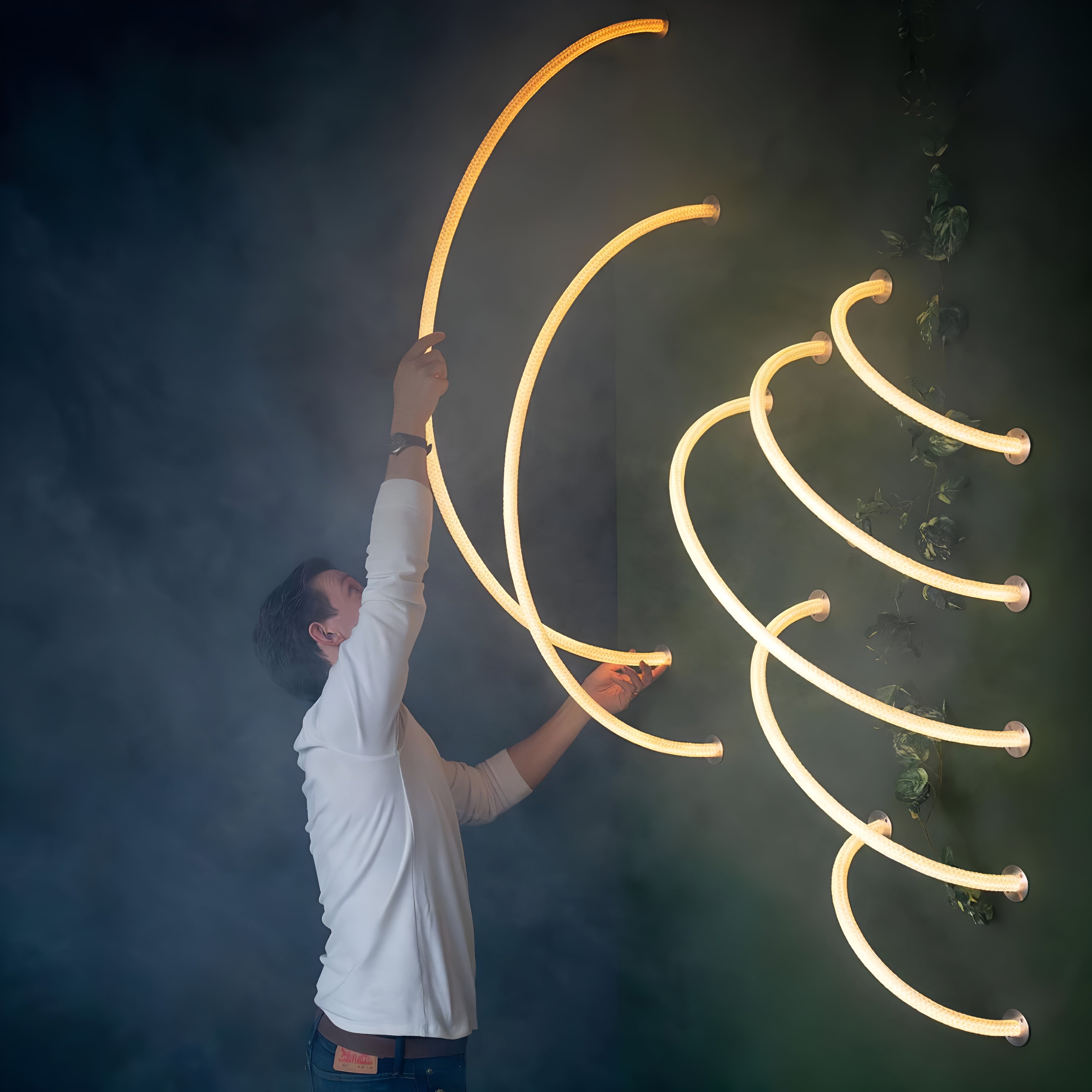 Luminexia – Flex LED Pendant Light with Adjustable Sculptural Modern Design