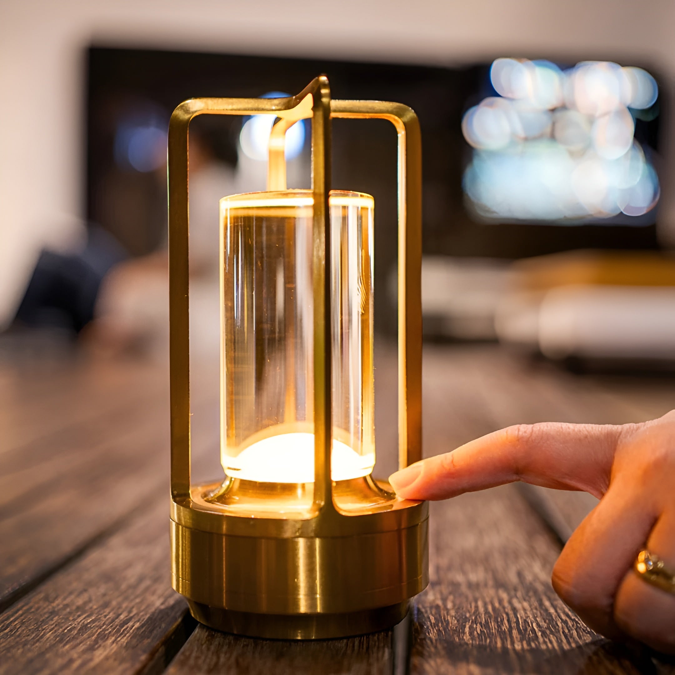 LumiCrysta – Crystal Table Lamp Cordless RGB Mood Light for Bedroom Living Room Patio Rechargeable with Touch and Remote Control
