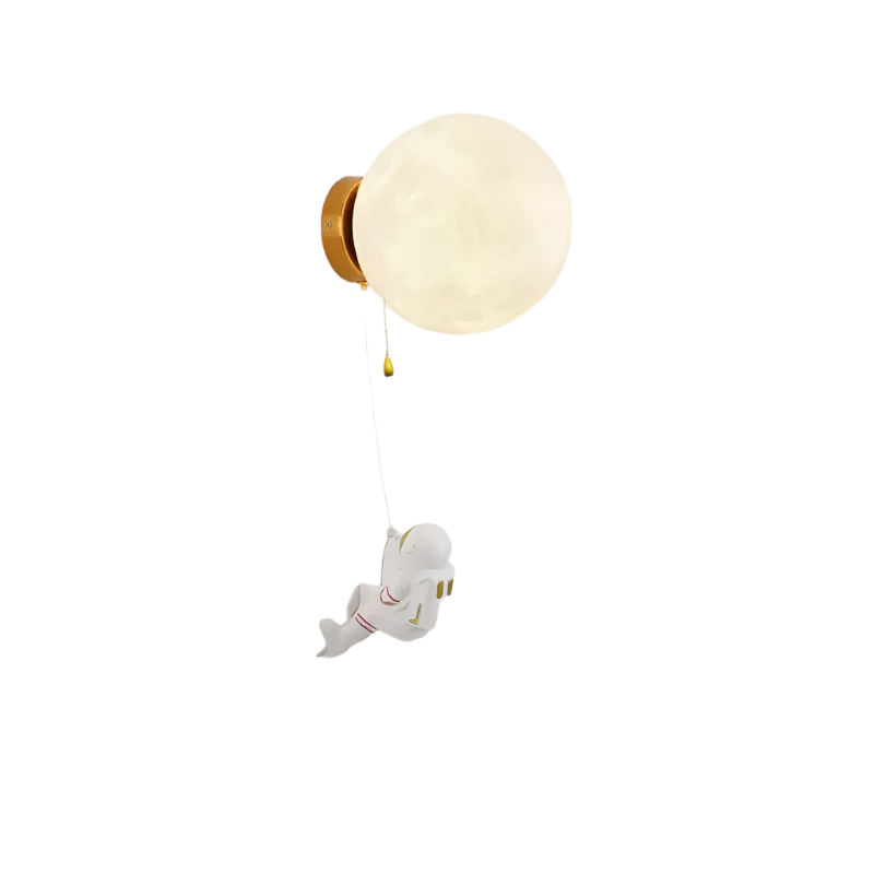 MoonVoyage – Astronaut moon-shaped LED wall lamp with USB power (5W)