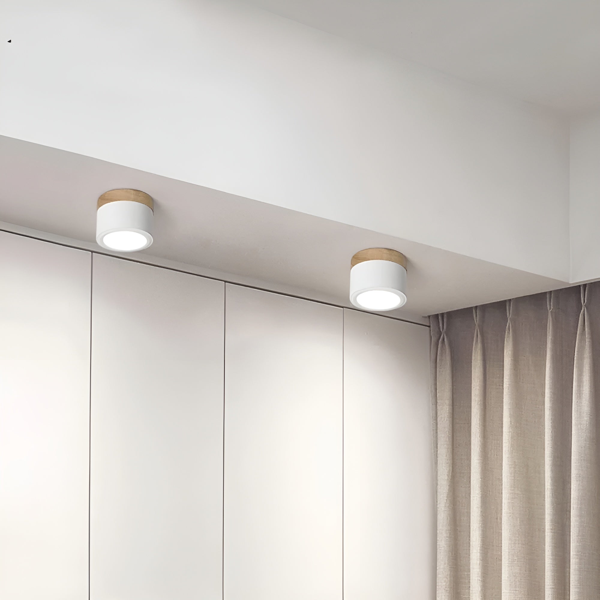 LumiCyl – Cylinder Flush Ceiling Light with Modern Minimalist LED Space-Saving Lighting