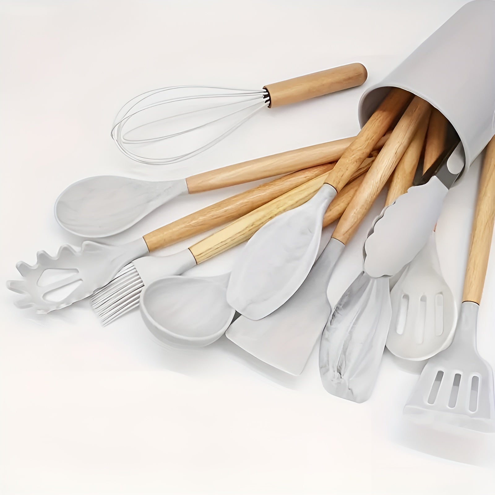 ChefNest — Premium 12-Piece Silicone & Wood Kitchen Utensil Set