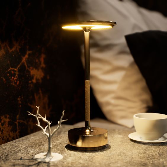 Glimmera – Rechargeable LED wireless table lamp with dimmable light & touch control