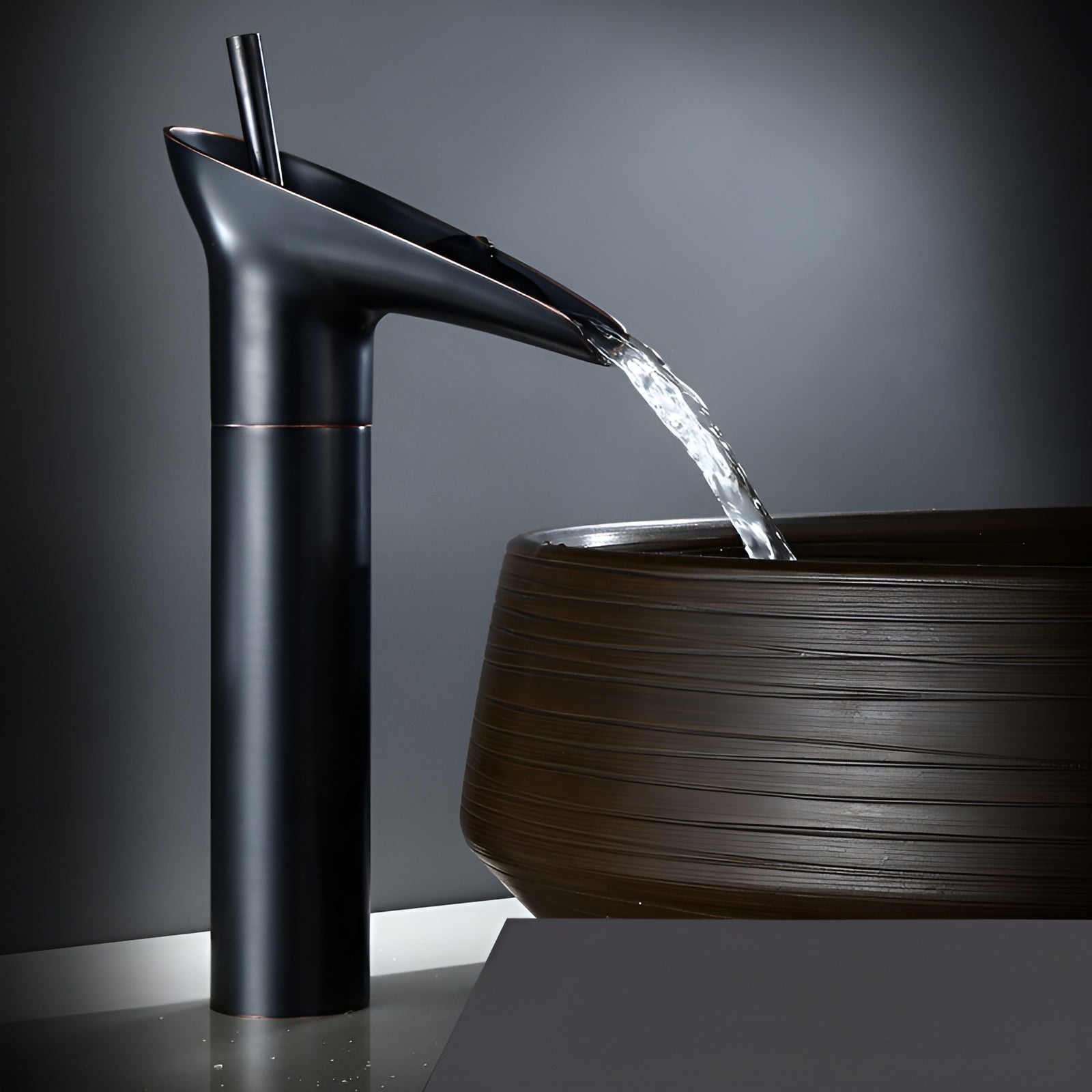 AquaHeritage – Antique Brass Waterfall Bathroom Faucet a Luxury Basin Mixer Tap