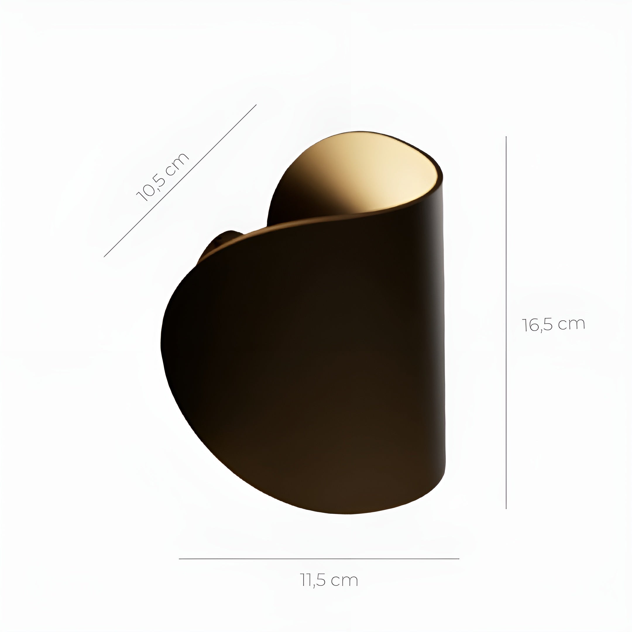 LoringGlow Sculptural LED Wall Light – Modern Black or White Aluminum Indoor Lamp