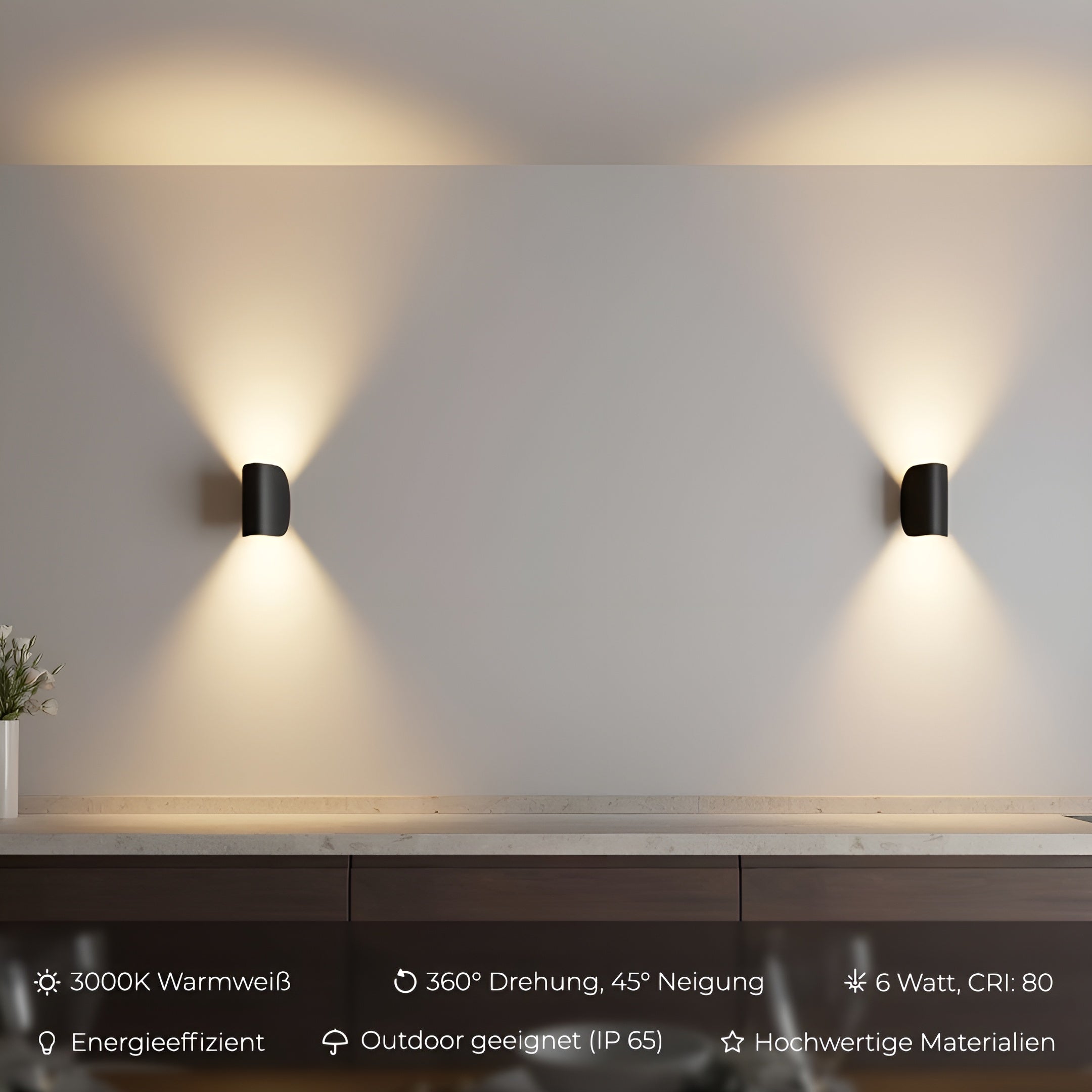 LoringGlow Sculptural LED Wall Light – Modern Black or White Aluminum Indoor Lamp